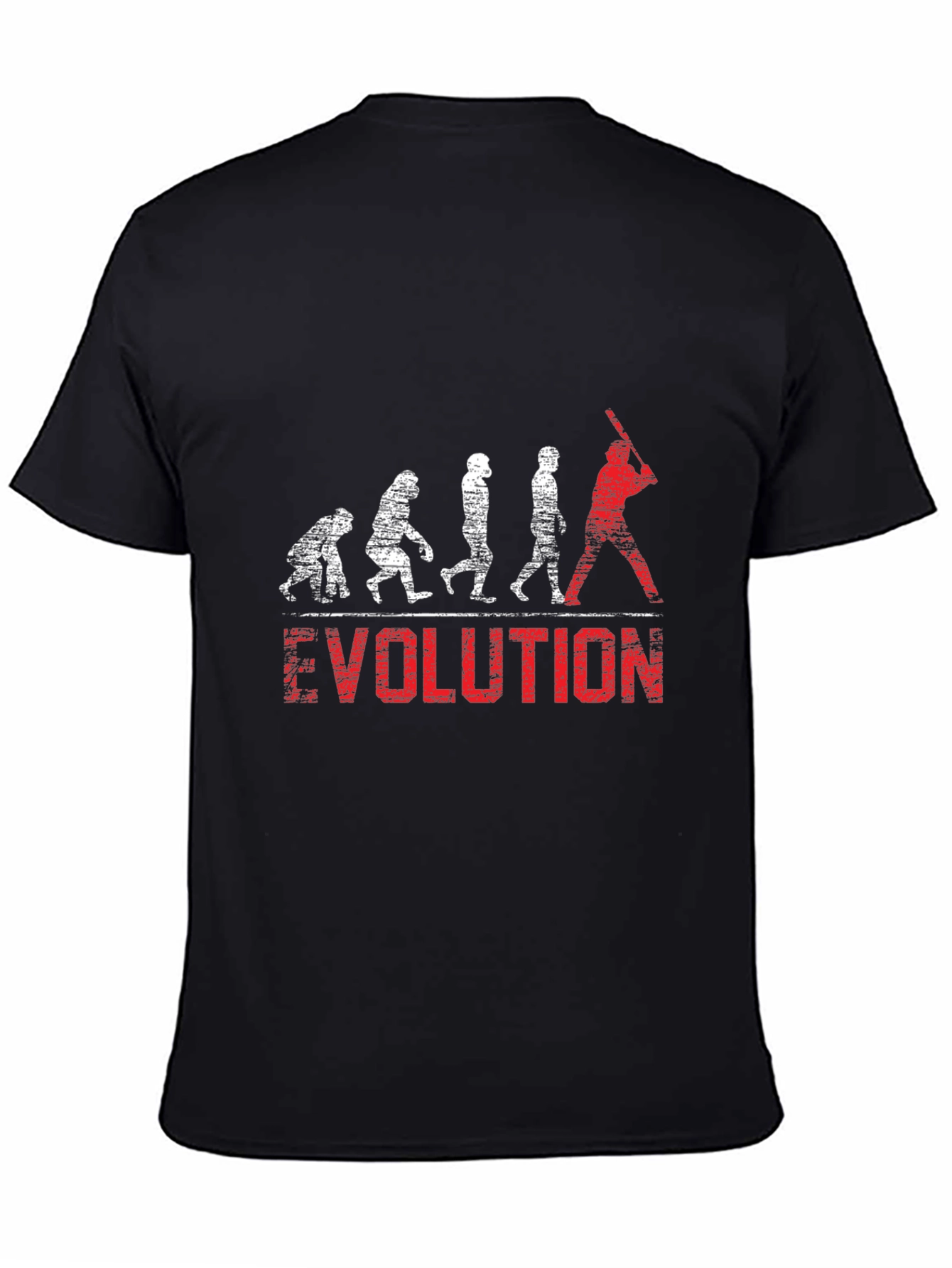 Baseball Evolution T-Shirt - Black Cotton Tee