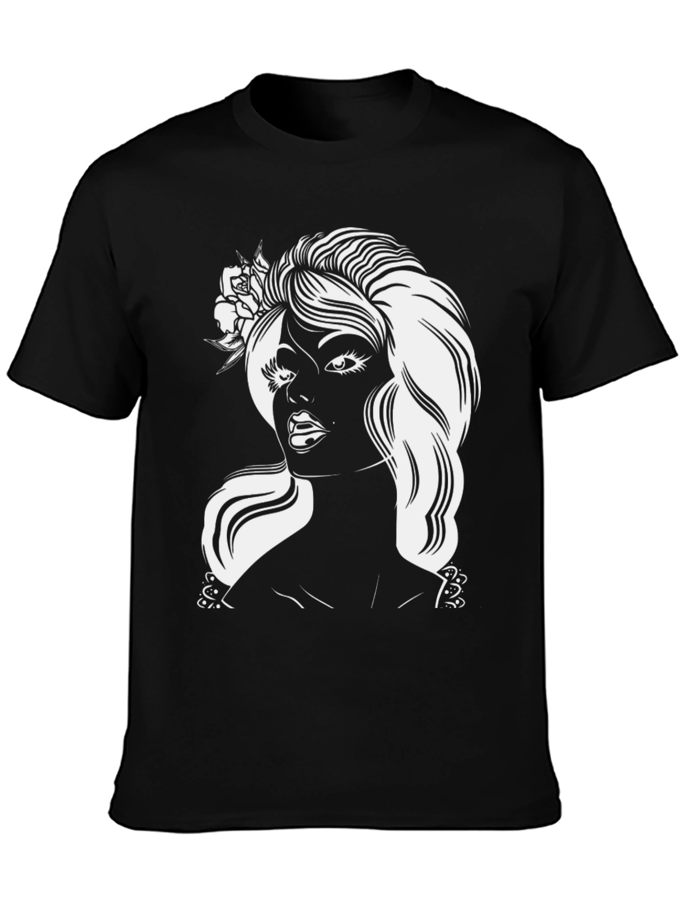 Retro Glam T-Shirt - Black Graphic Tee