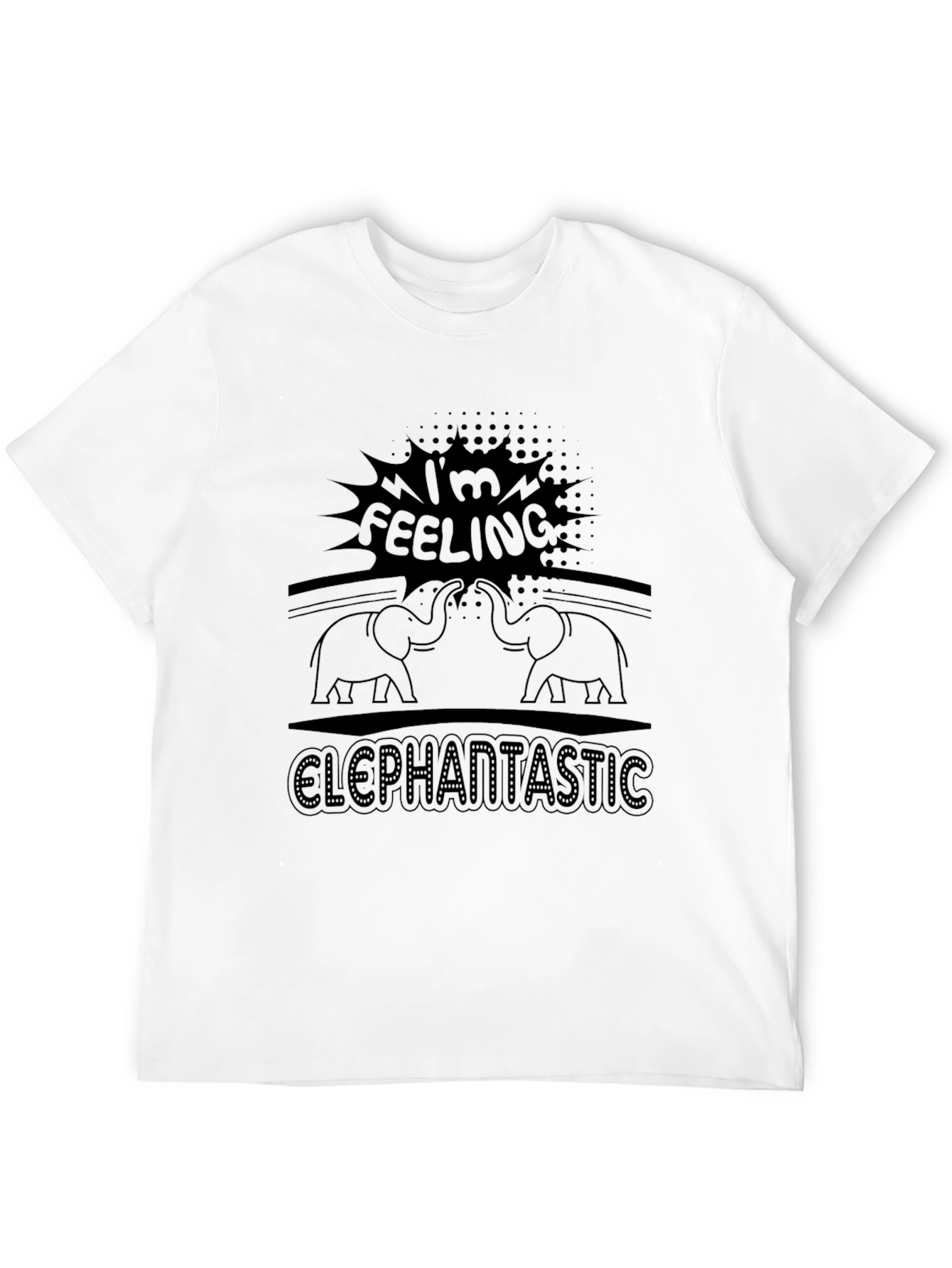 Im Feeling Elephantastic Black Graphic Tee