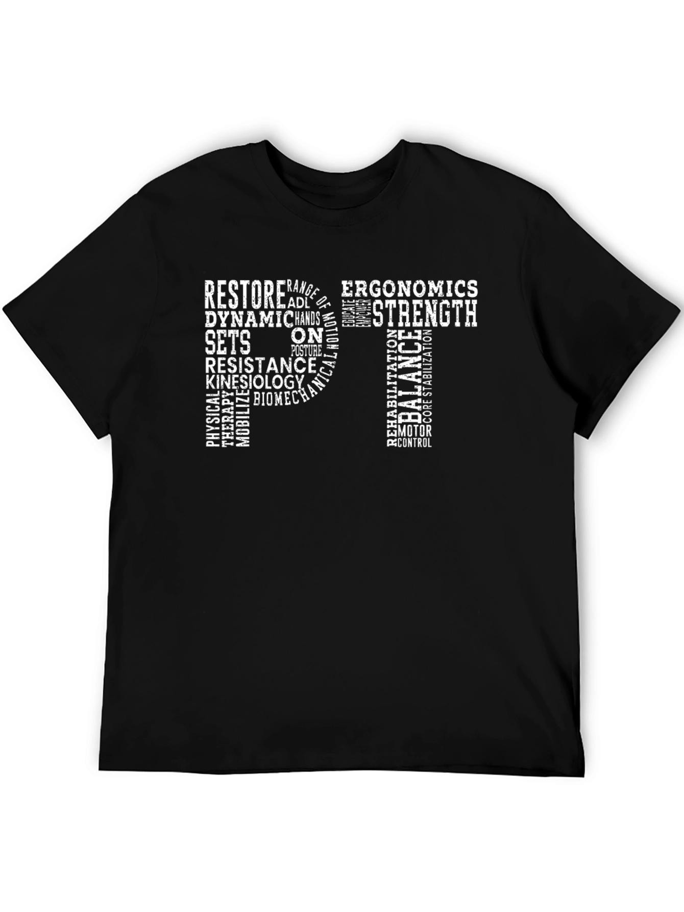 Physical Therapy Word Art Graphic Tee