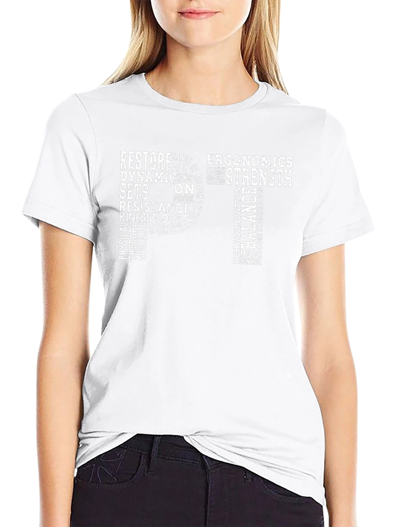 Physical Therapy Word Art Graphic Tee