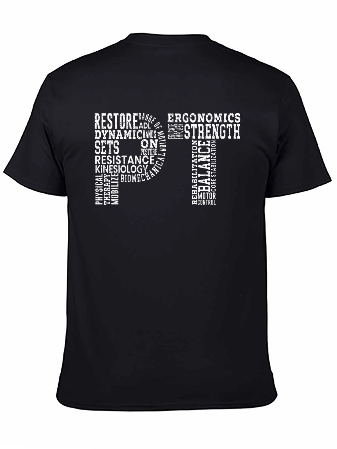 Physical Therapy Word Art Graphic Tee