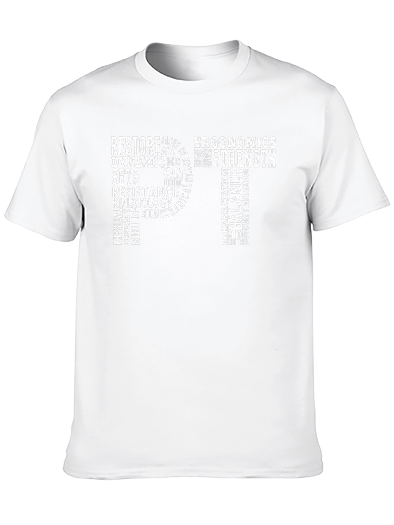 Physical Therapy Word Art Graphic Tee