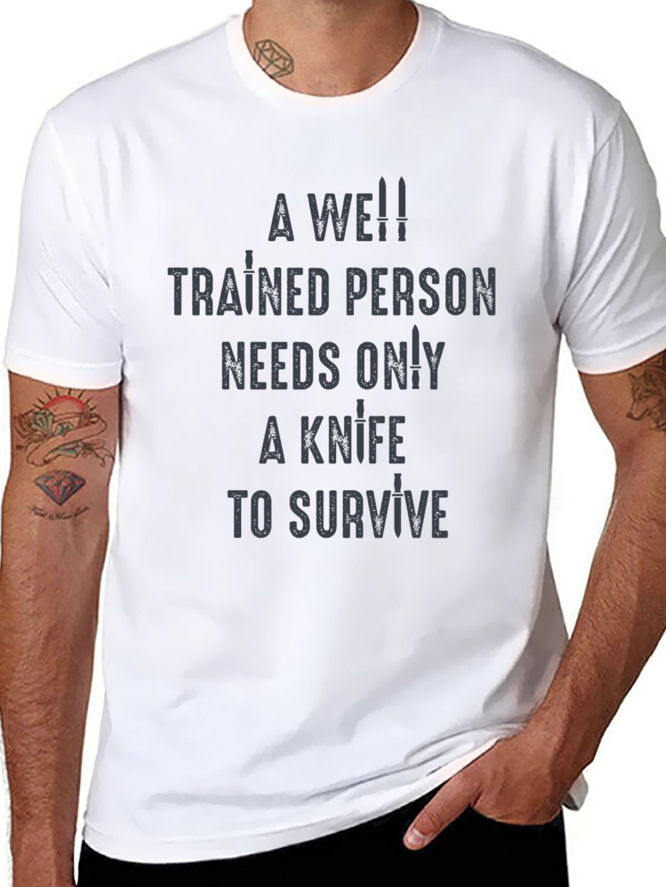 Well Trained Person Knife Survival T-Shirt