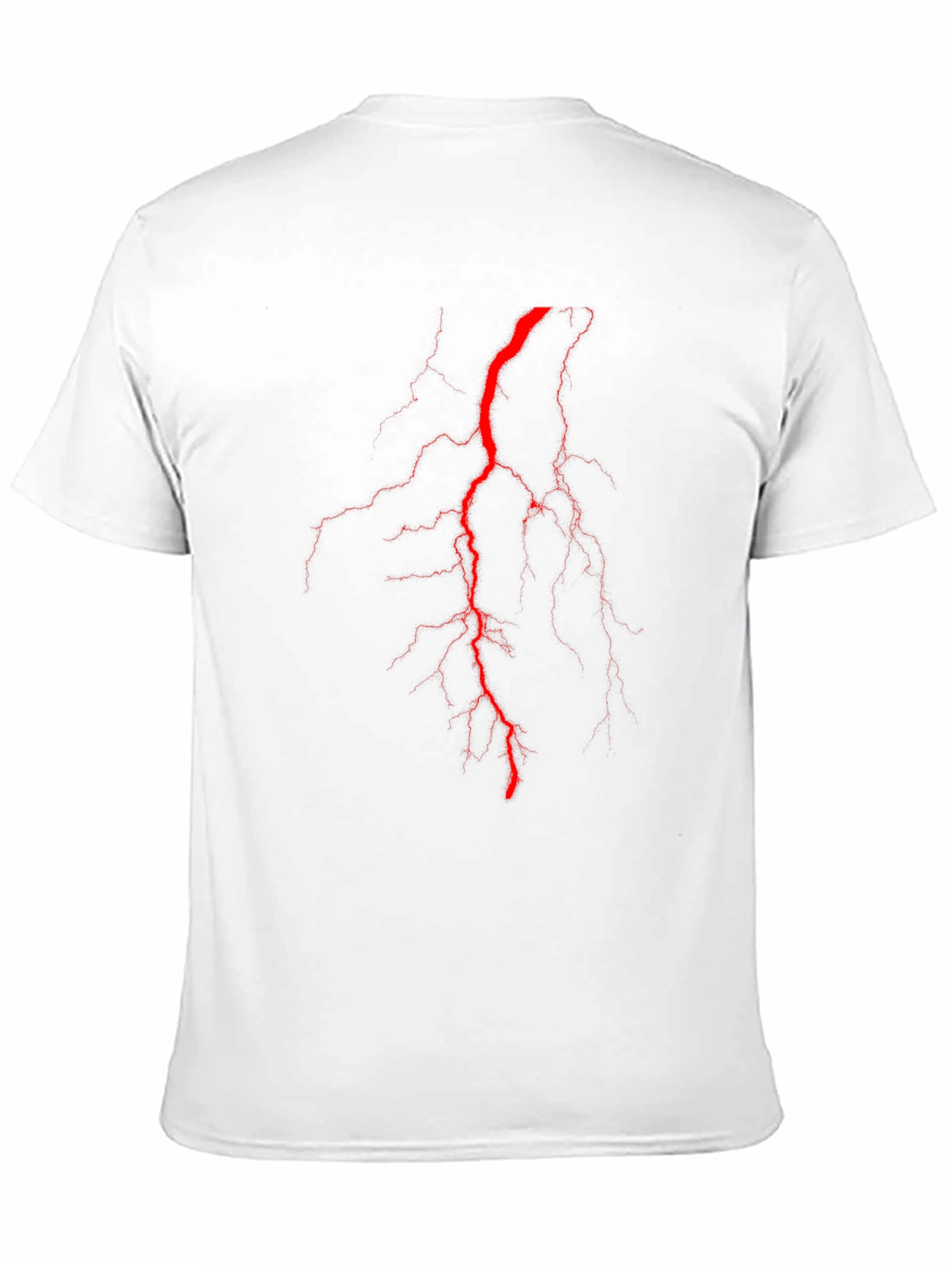 Black Tee with Red Lightning Bolt Design