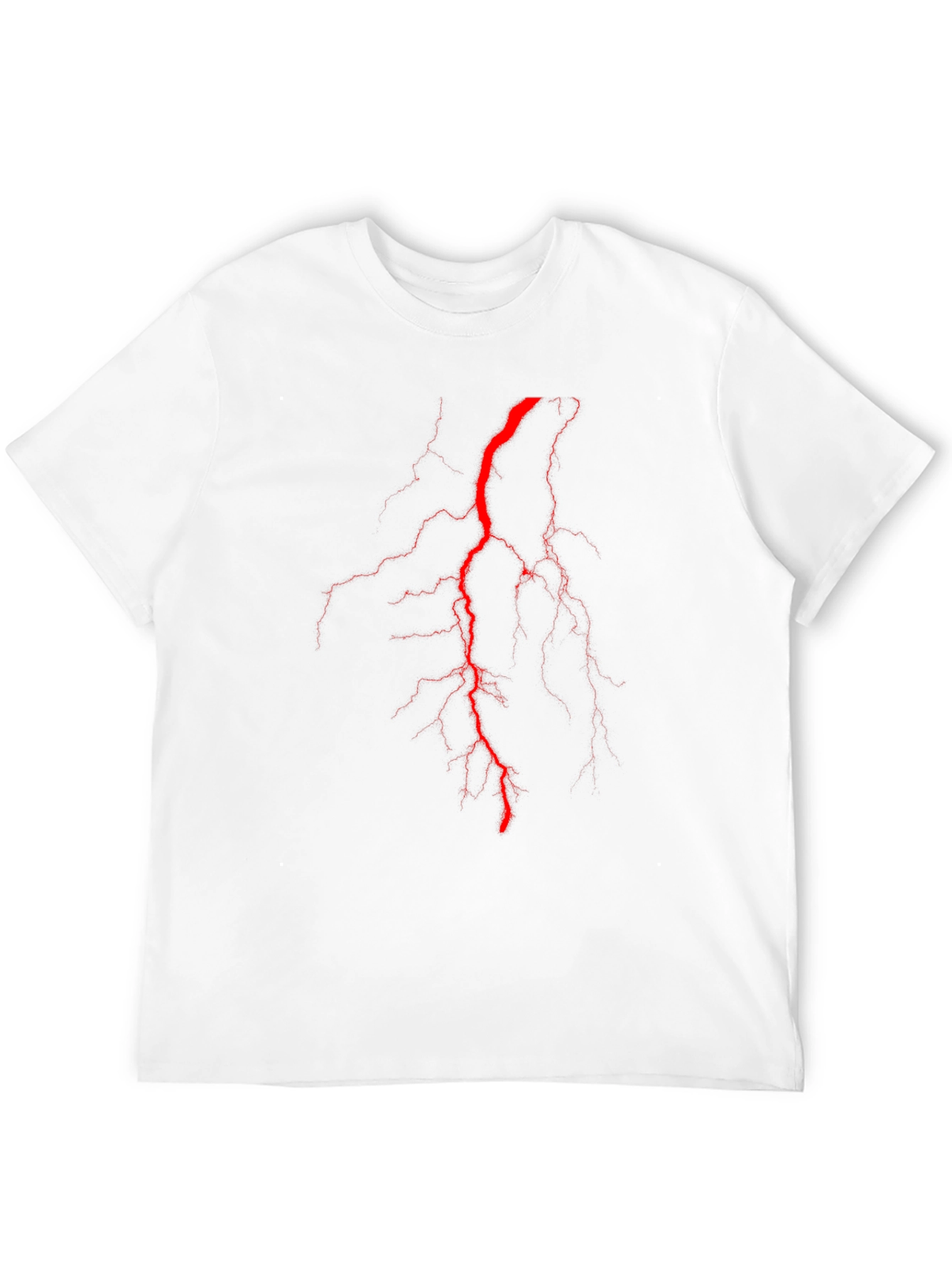 Black Tee with Red Lightning Bolt Design