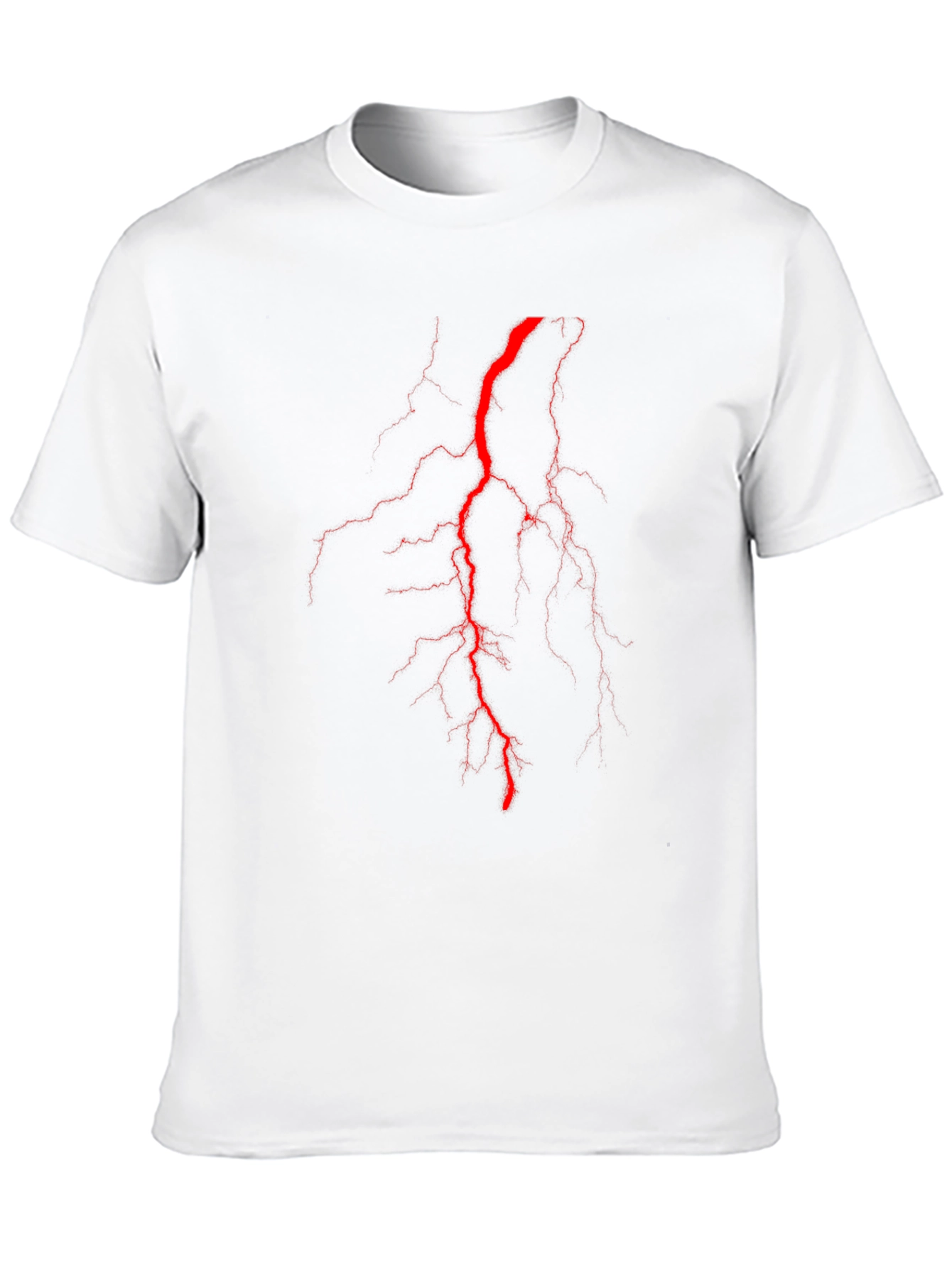 Black Tee with Red Lightning Bolt Design