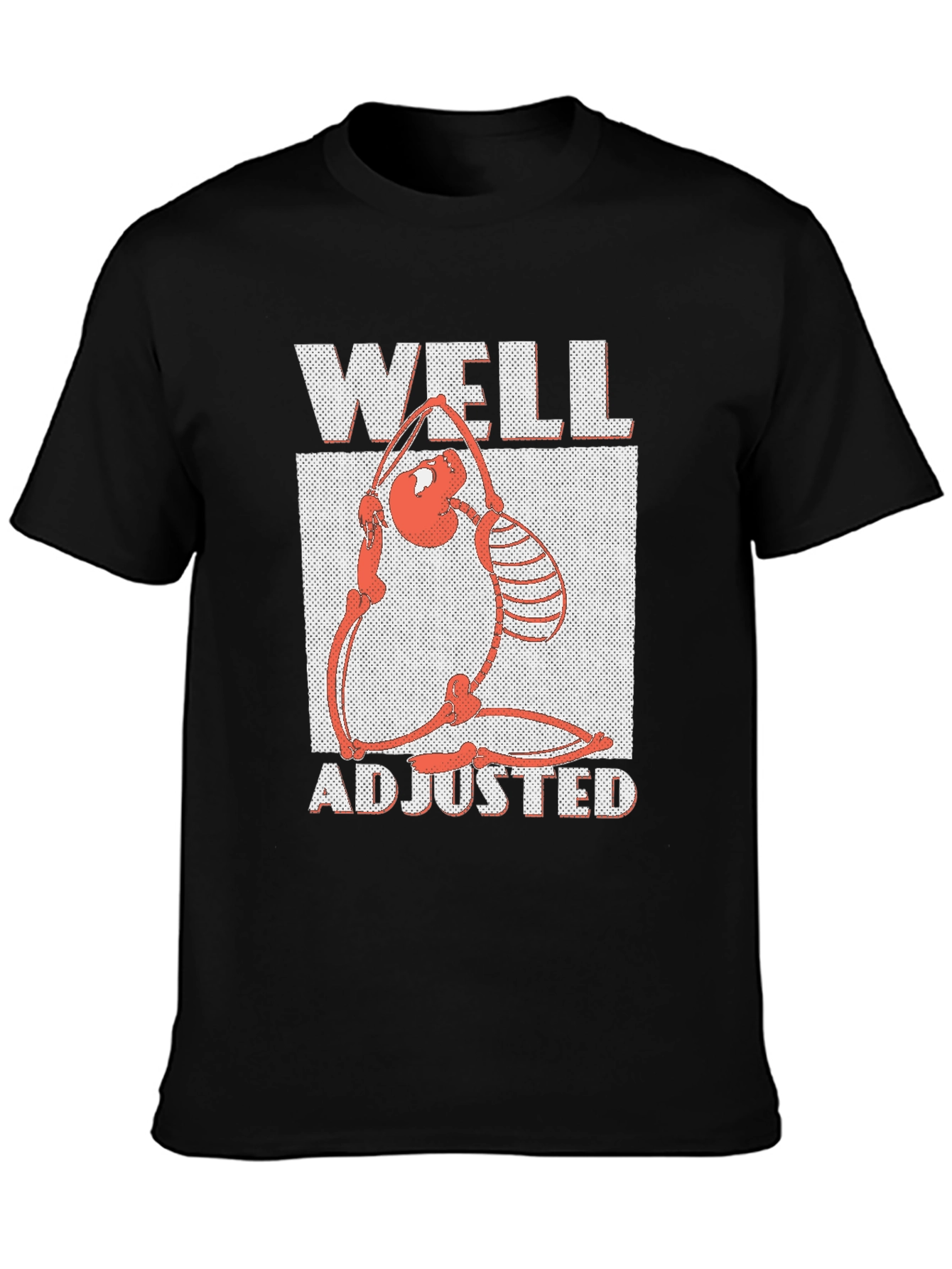 Well Adjusted Graphic Tee - Funny Skeleton Yoga Shirt