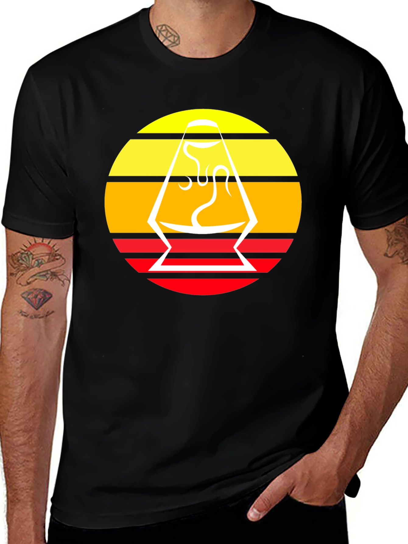 Retro Lava Lamp Graphic Tee - Cool Design