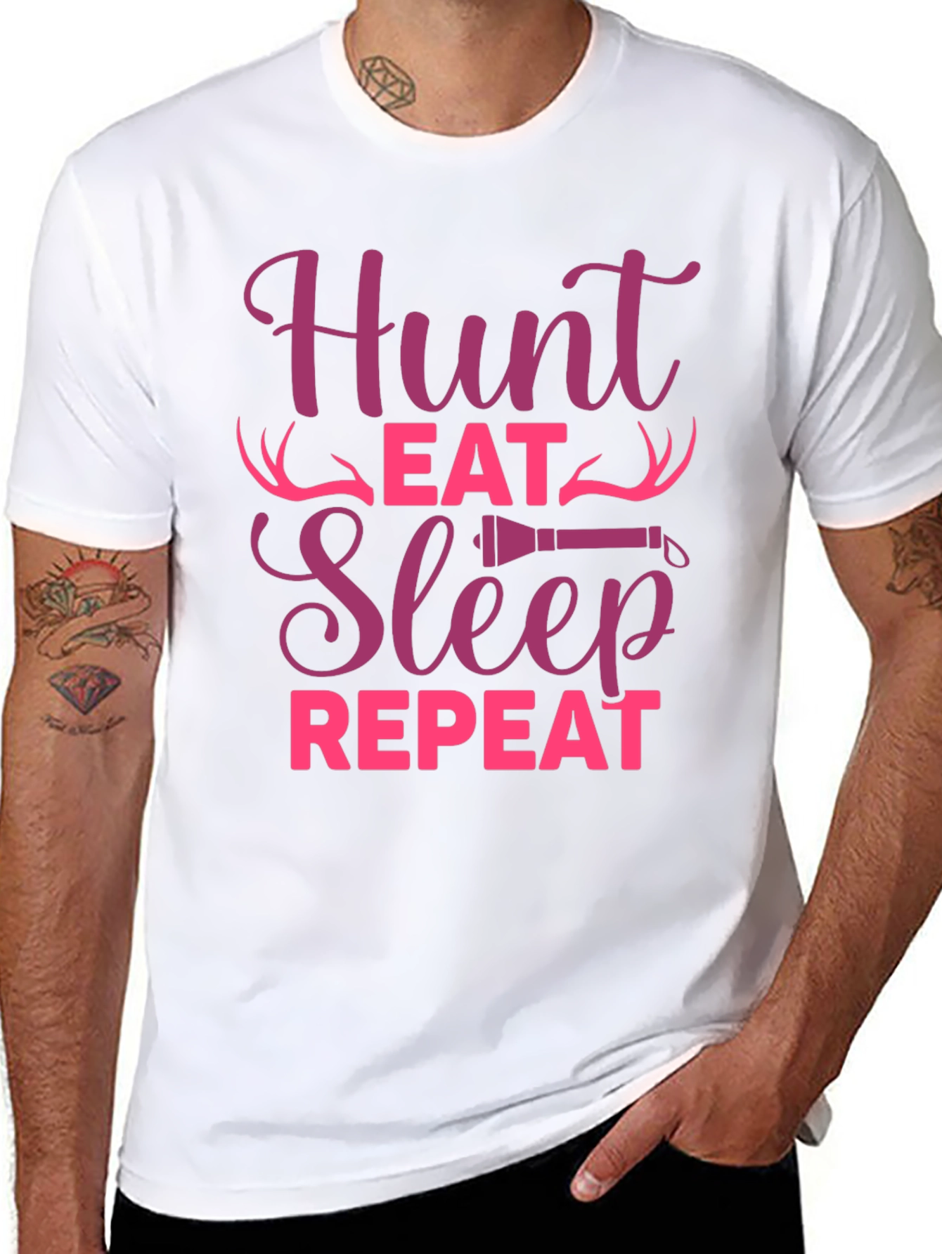 Hunt Eat Sleep Repeat Graphic Tee