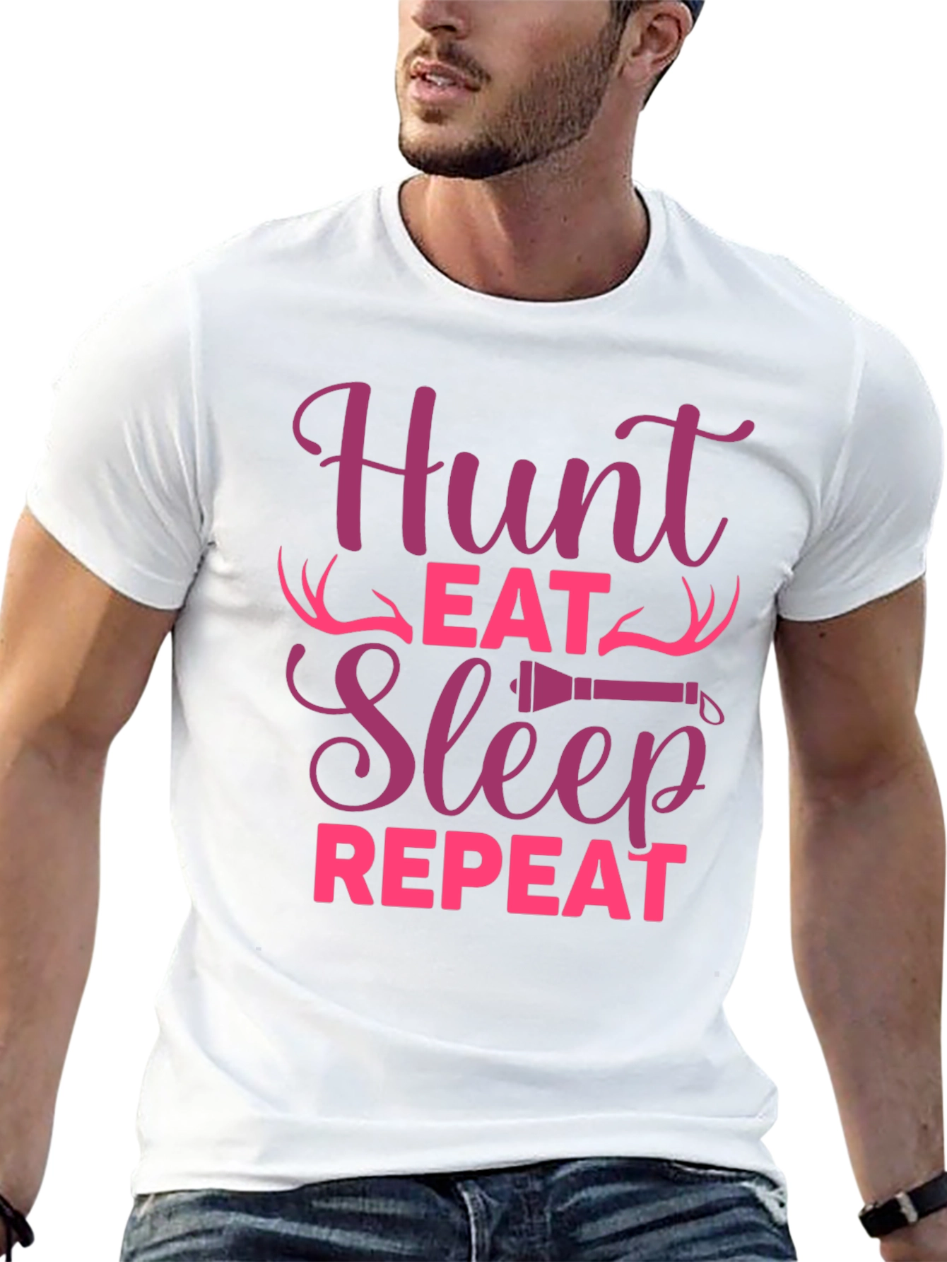 Hunt Eat Sleep Repeat Graphic Tee