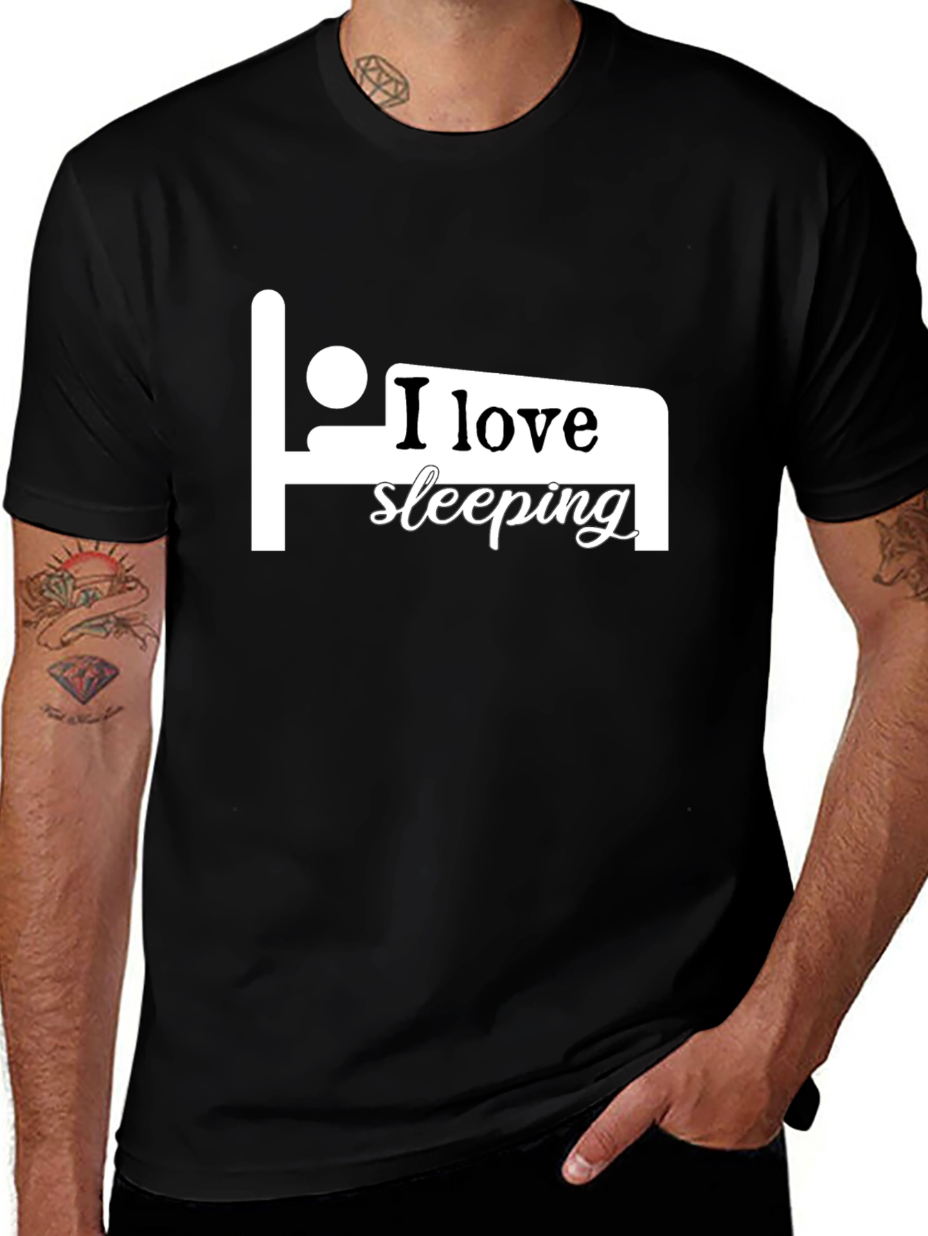 I Love Sleeping T-Shirt - Black