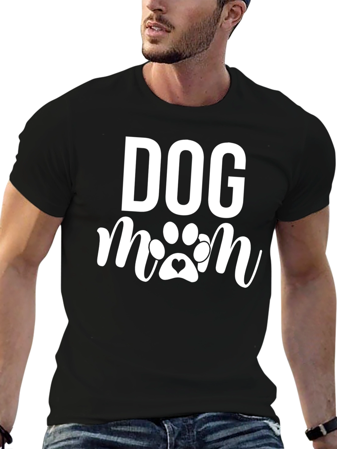 Dog Mom Paw Print Tee