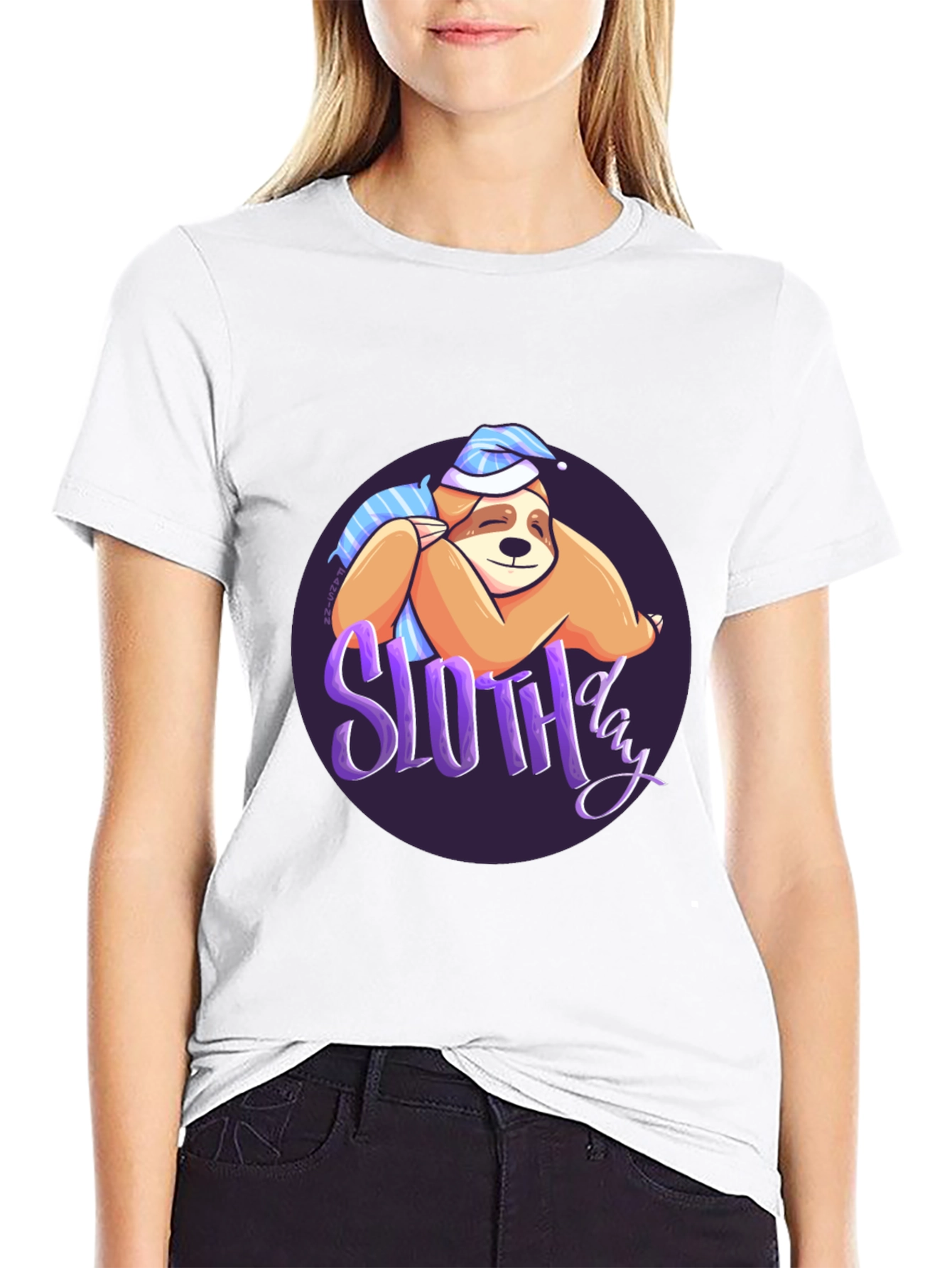 Sloth Day T-Shirt - Sleepy & Cute Design
