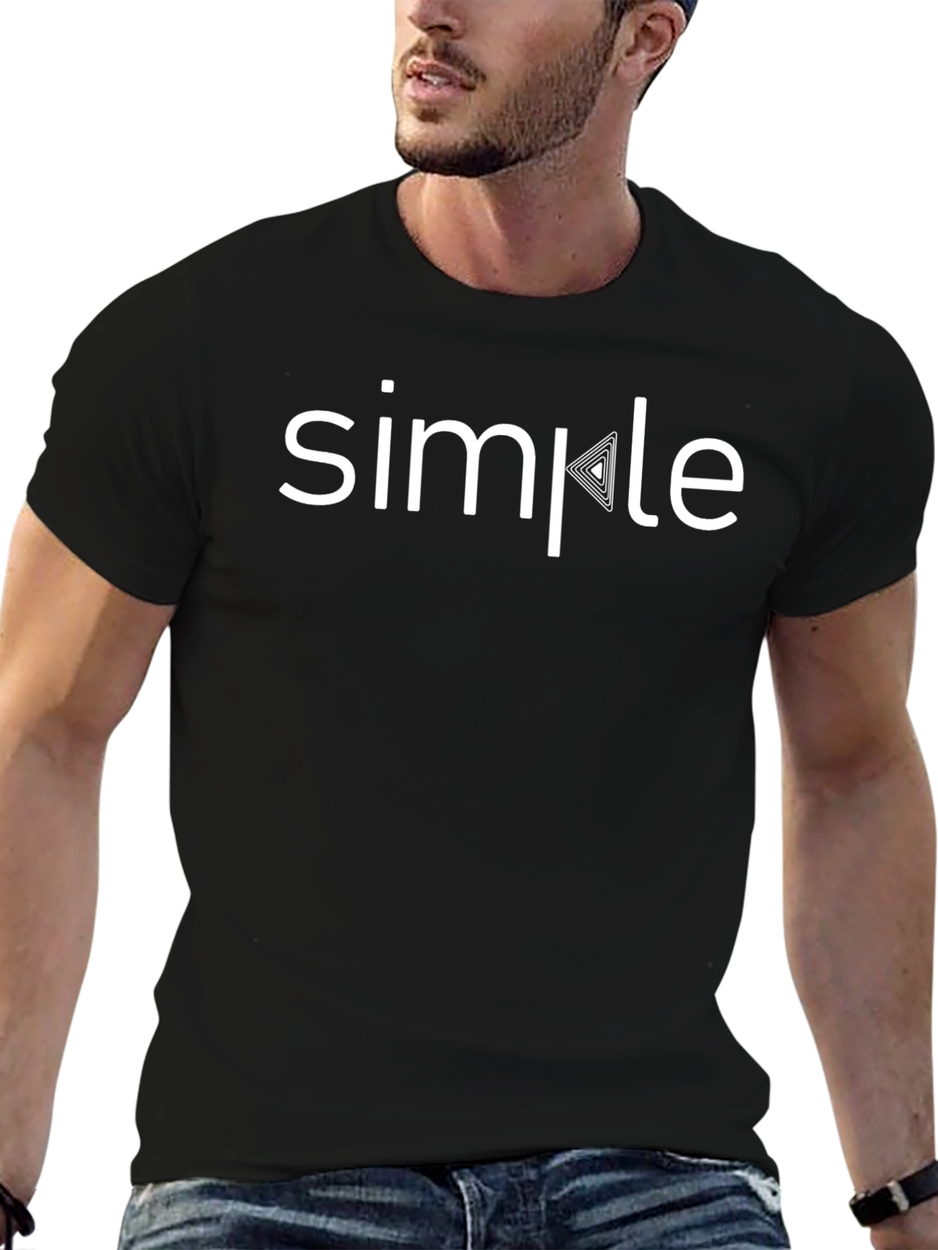 Simple Graphic Black T-Shirt