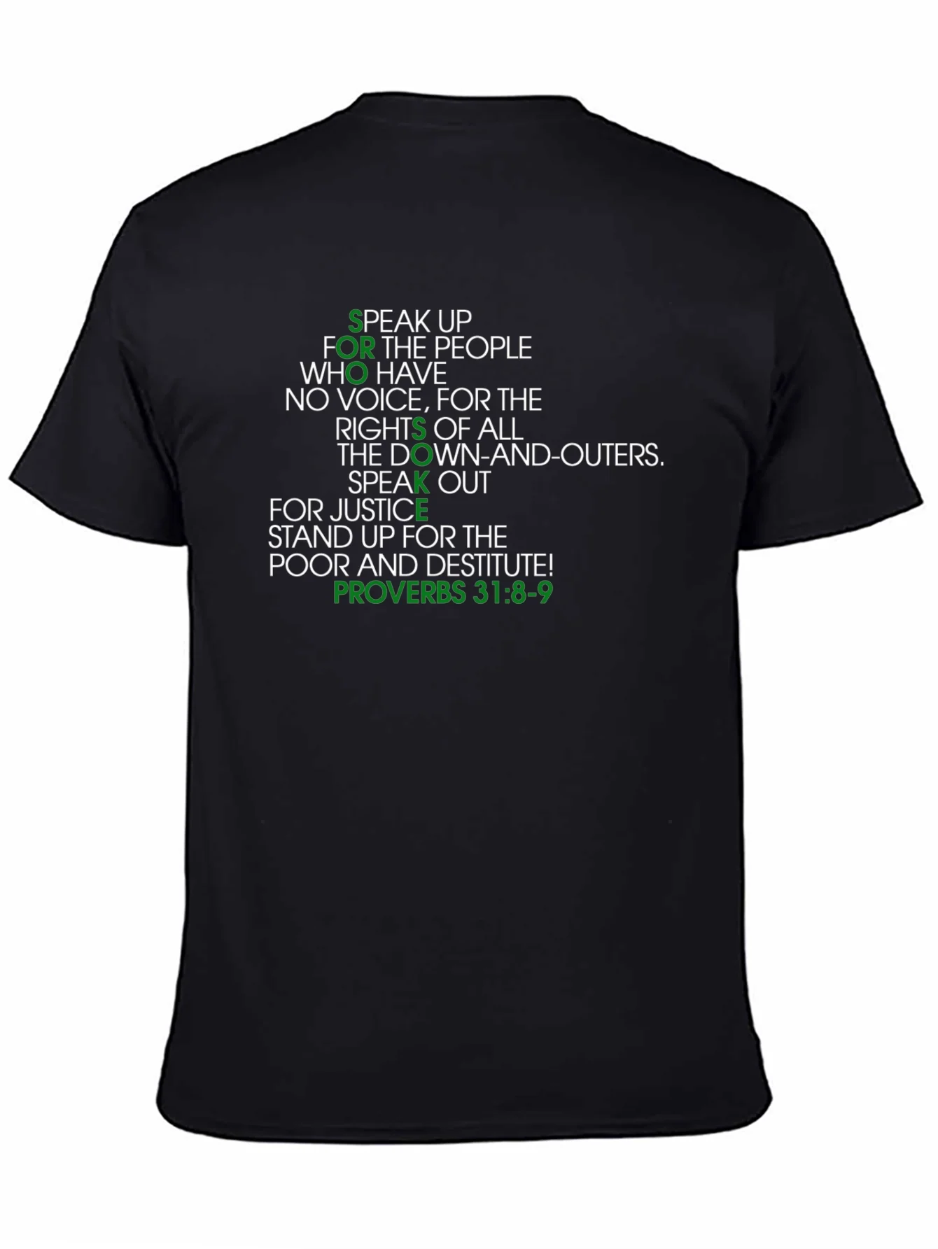 Speak Up T-Shirt - Proverbs 31:8-9 - Social Justice Tee