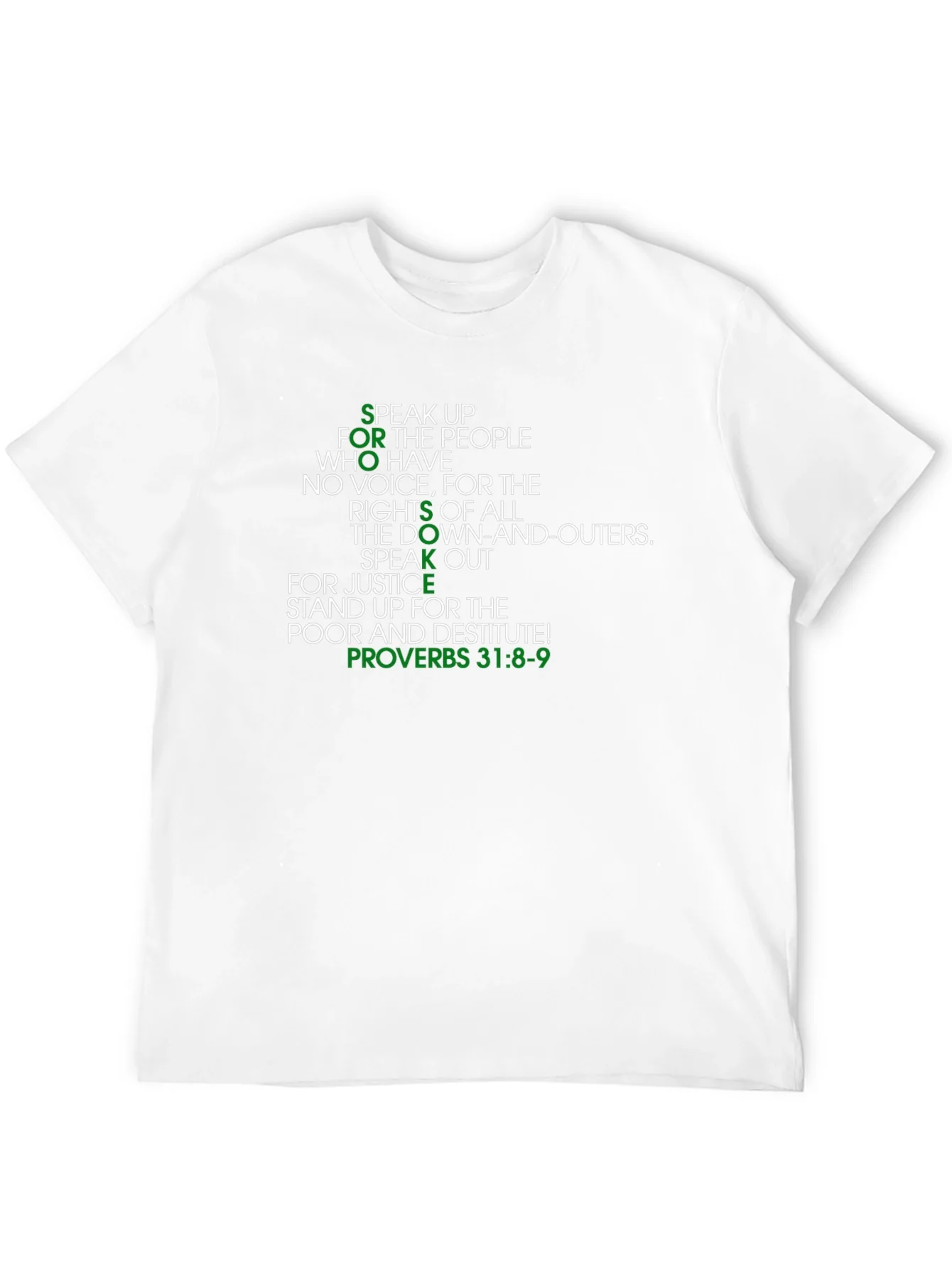 Speak Up T-Shirt - Proverbs 31:8-9 - Social Justice Tee