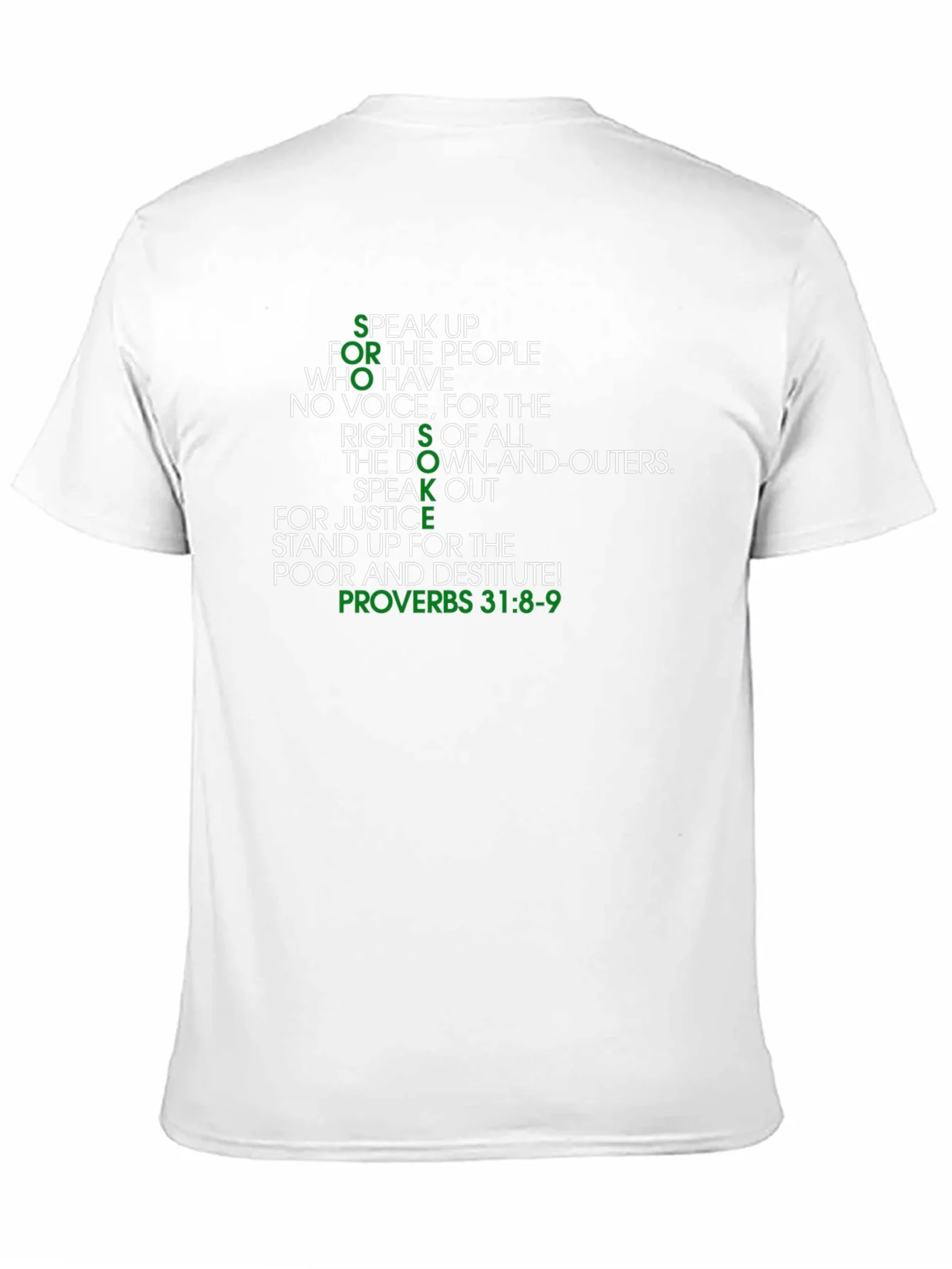 Speak Up T-Shirt - Proverbs 31:8-9 - Social Justice Tee