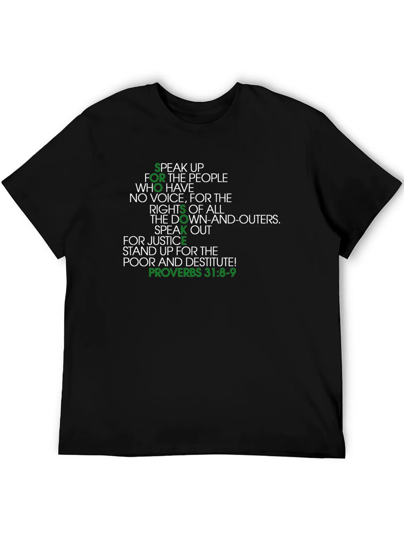 Speak Up T-Shirt - Proverbs 31:8-9 - Social Justice Tee