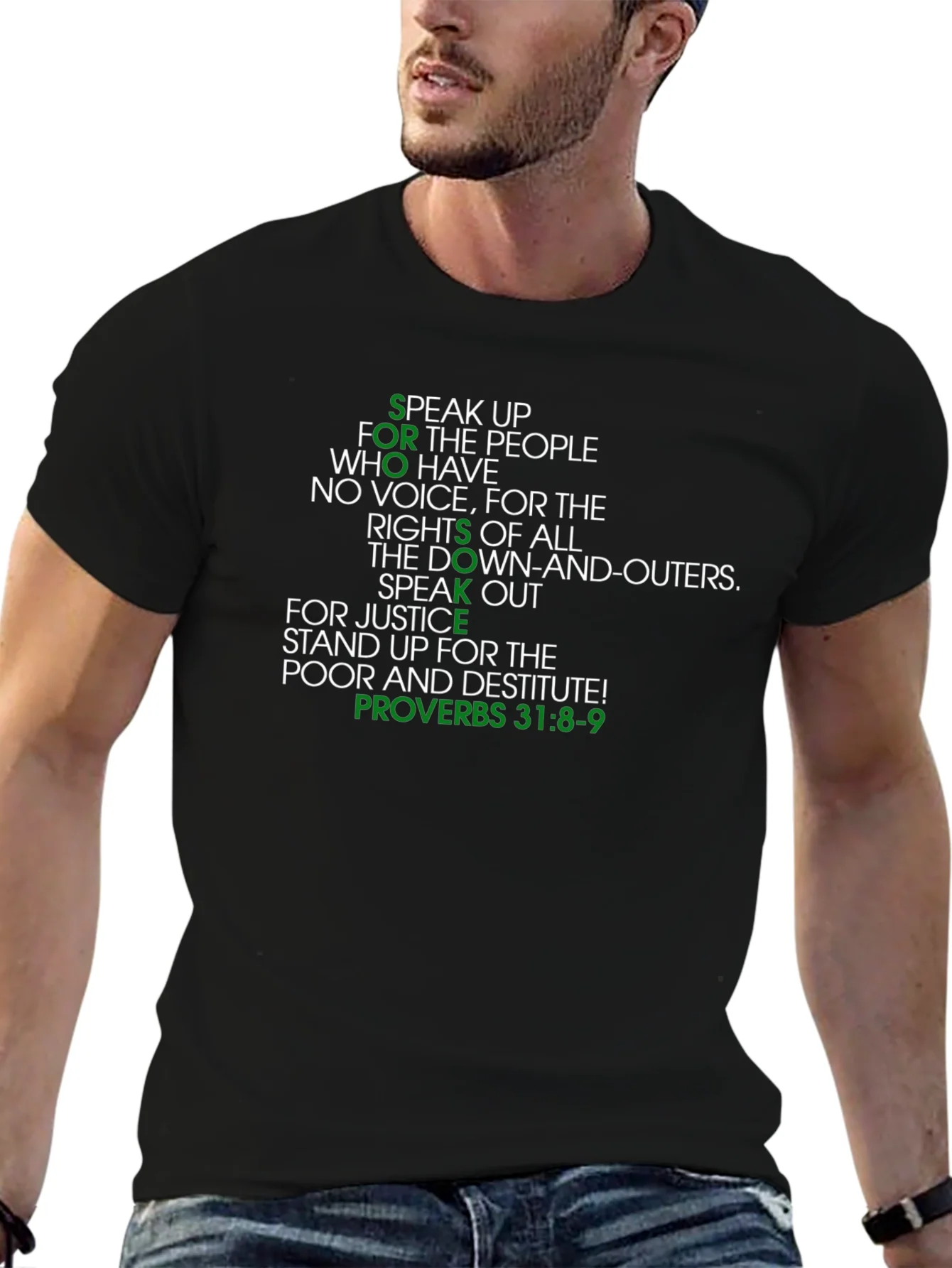 Speak Up T-Shirt - Proverbs 31:8-9 - Social Justice Tee