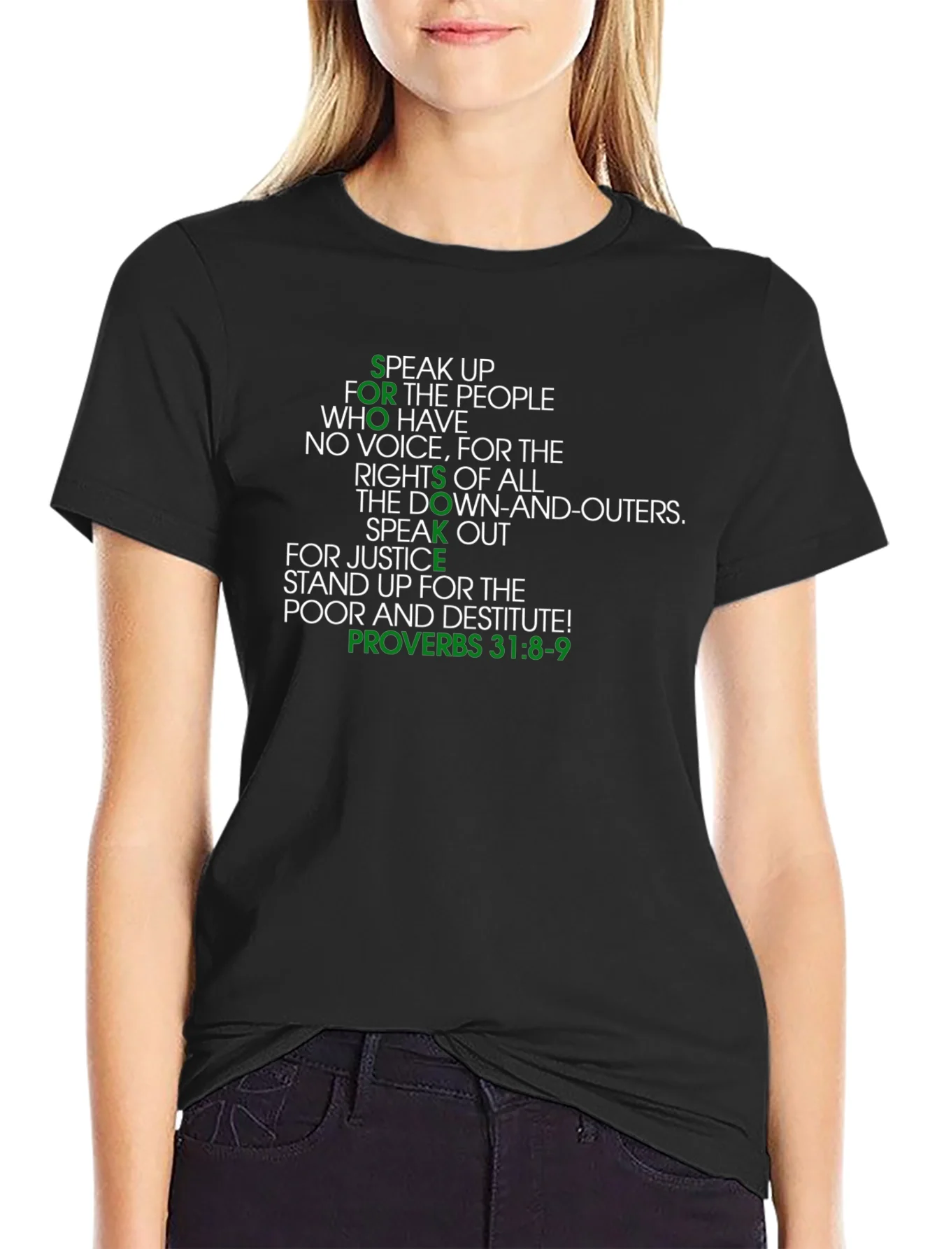 Speak Up T-Shirt - Proverbs 31:8-9 - Social Justice Tee