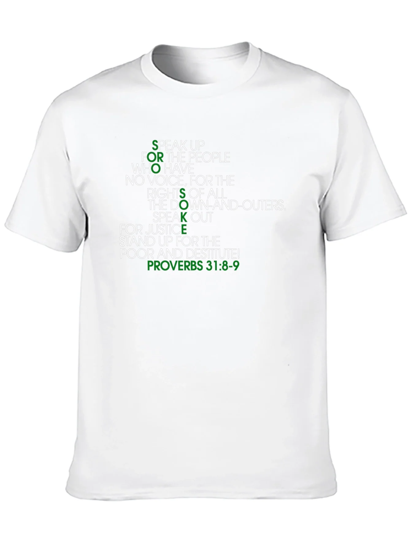 Speak Up T-Shirt - Proverbs 31:8-9 - Social Justice Tee