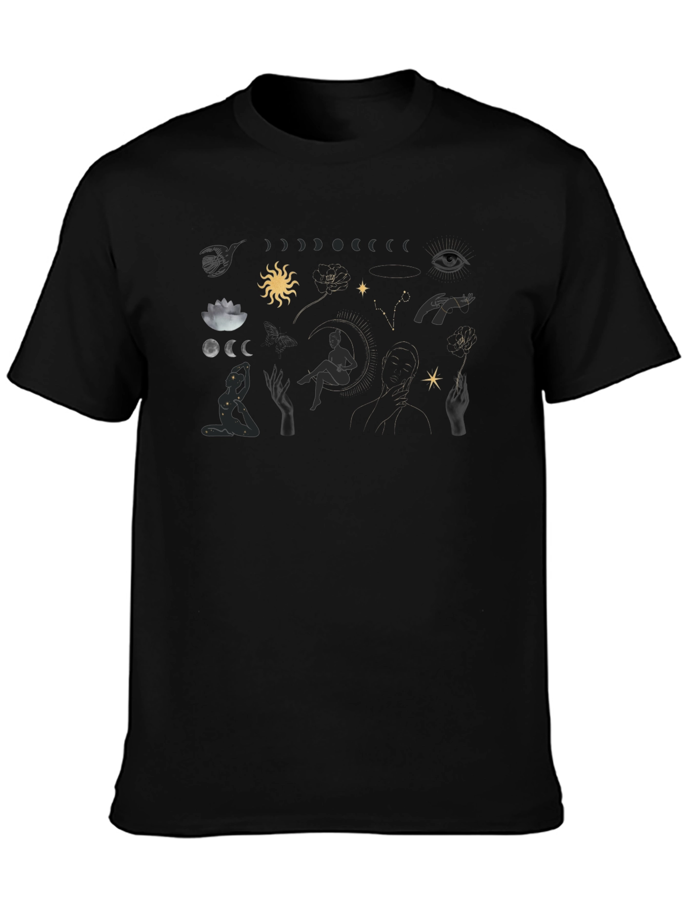 Celestial Graphic Tee - Stylish Unisex Cotton Blend