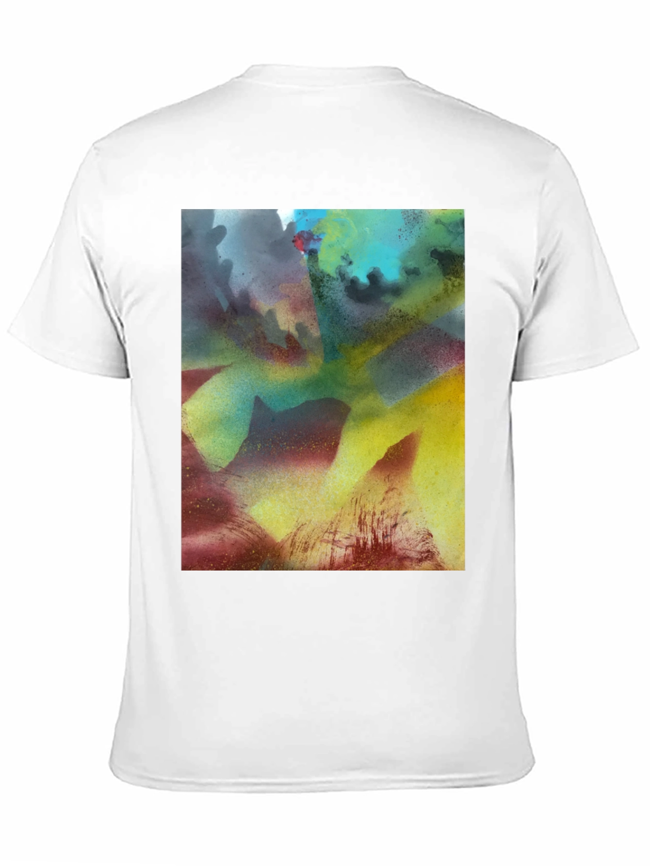 Abstract Art Print Black Crew Neck Tee