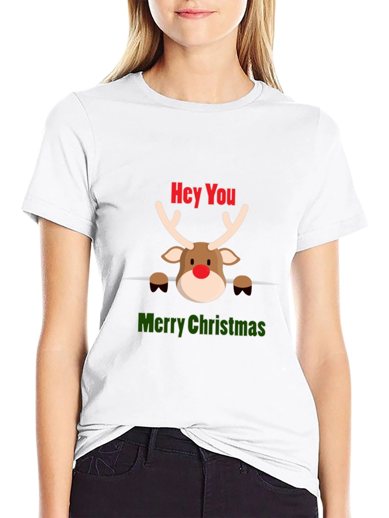 Hey You Merry Christmas Reindeer T-Shirt