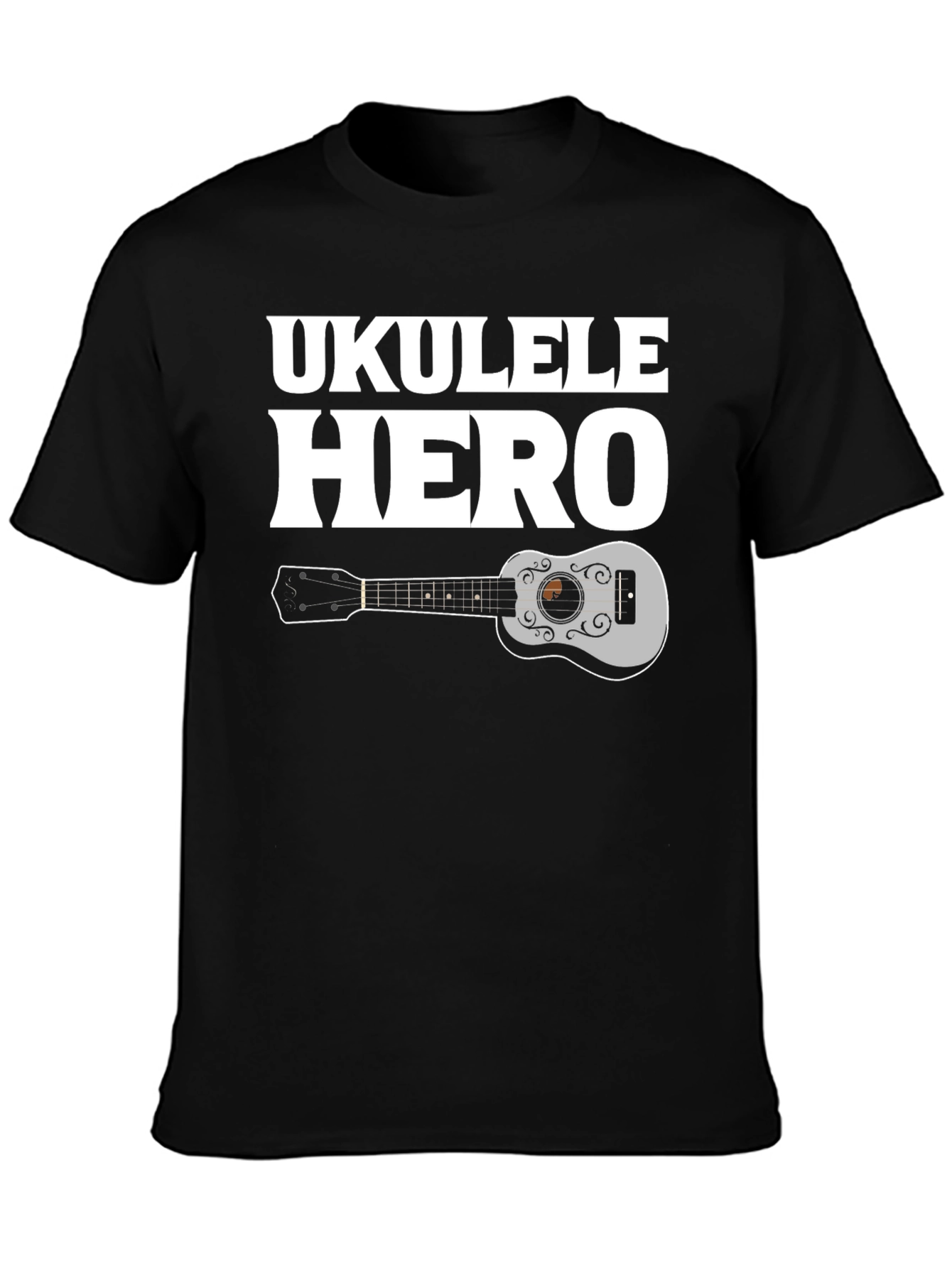 Ukulele Hero Graphic Tee - Black