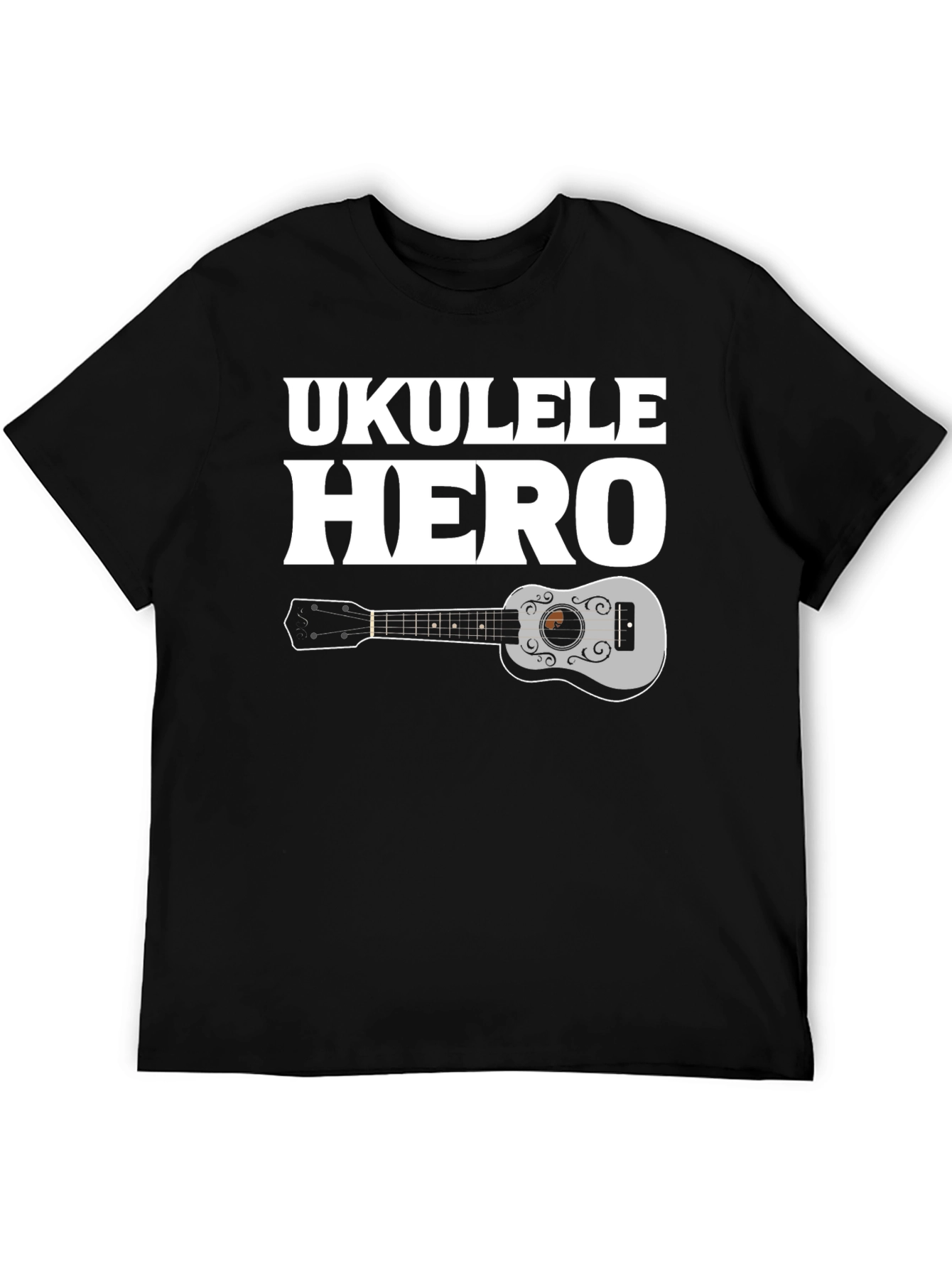 Ukulele Hero Graphic Tee - Black