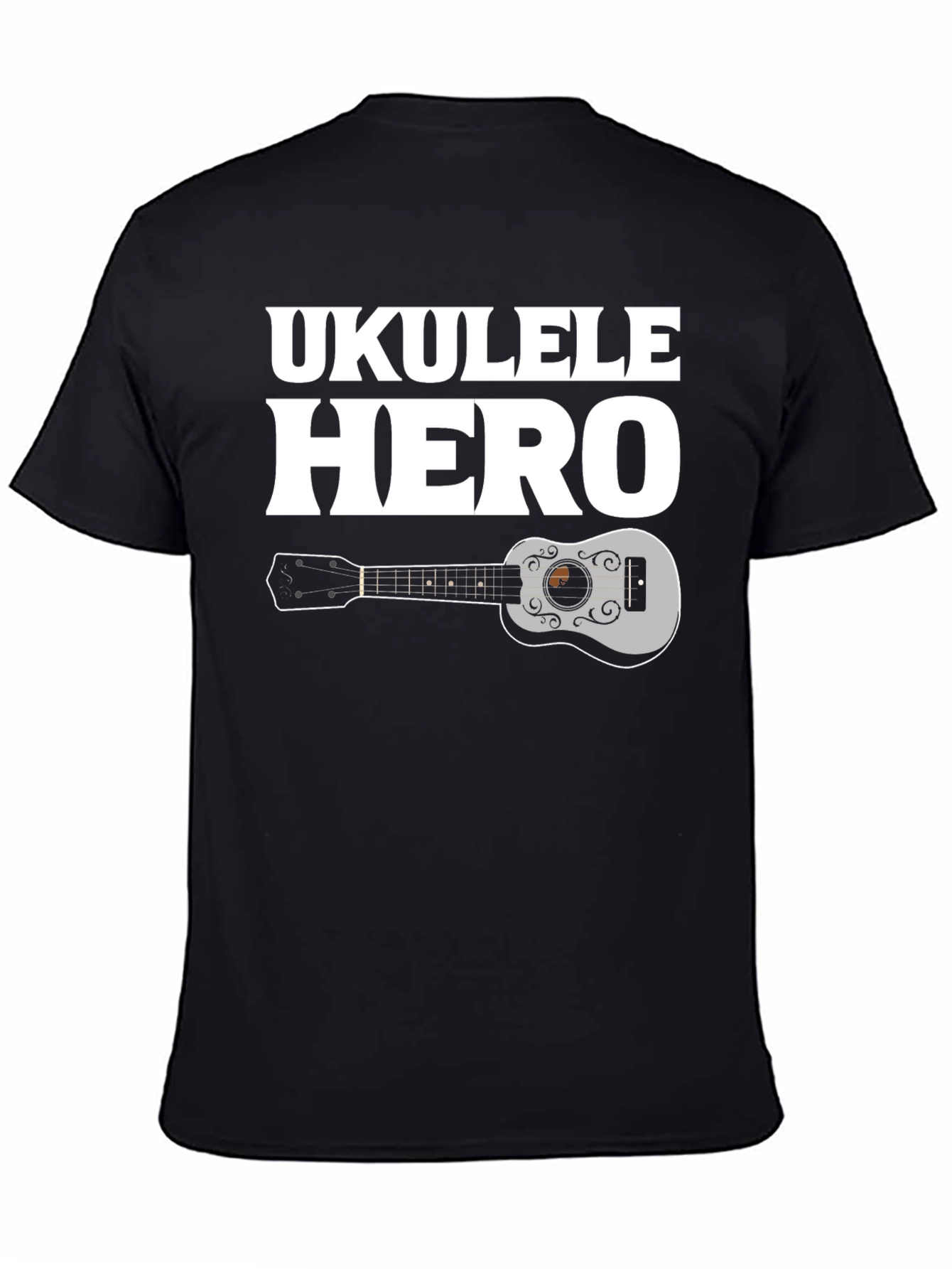 Ukulele Hero Graphic Tee - Black