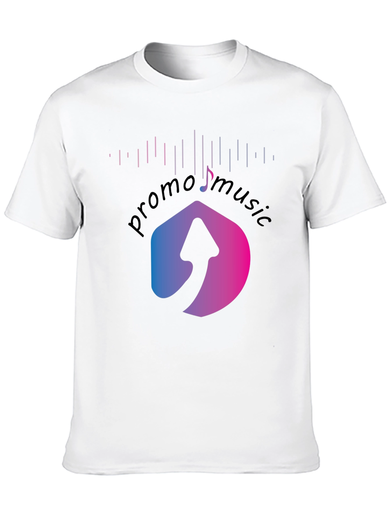 Promo Music Black T-Shirt with Arrow Logo