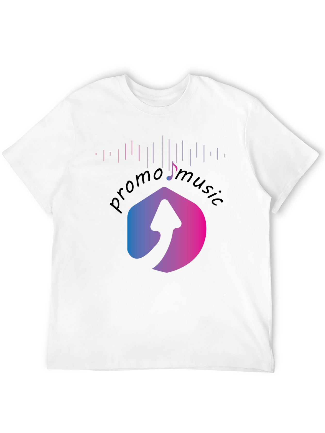 Promo Music Black T-Shirt with Arrow Logo