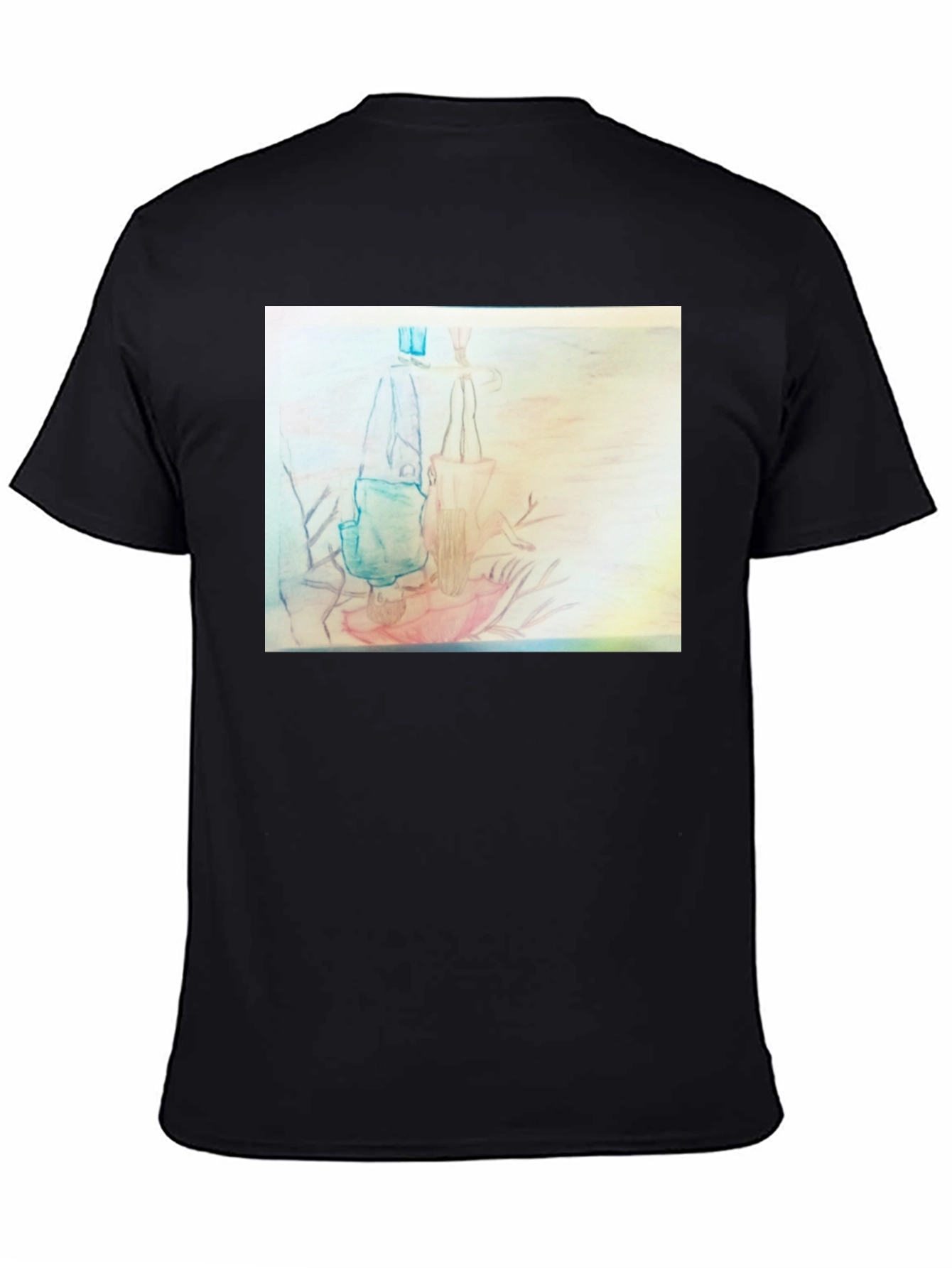 Unique Graphic Tee - Pencil Art Design