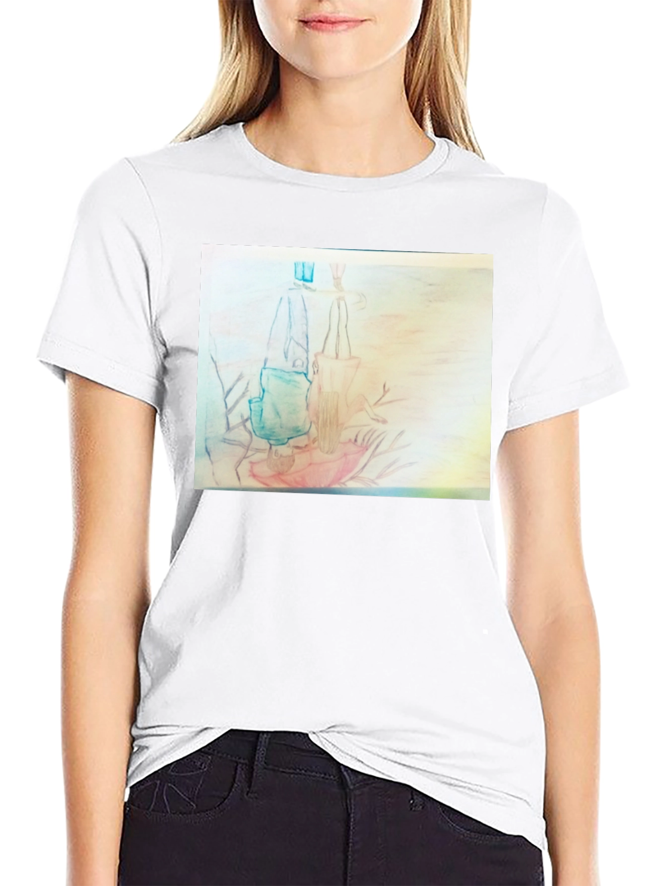 Unique Graphic Tee - Pencil Art Design