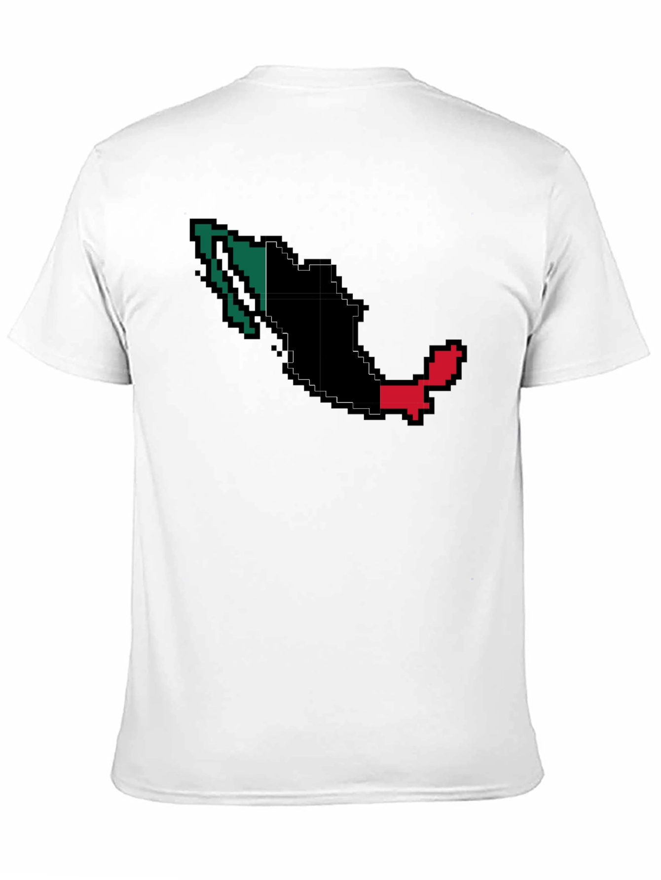 Mexico Pixel Art Graphic T-Shirt - Black
