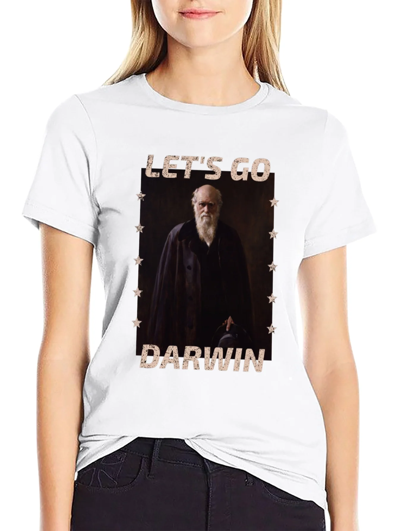 Lets Go Darwin Black Graphic T-Shirt