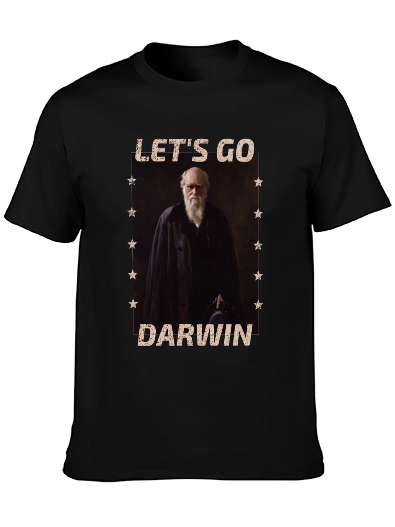 Lets Go Darwin Black Graphic T-Shirt