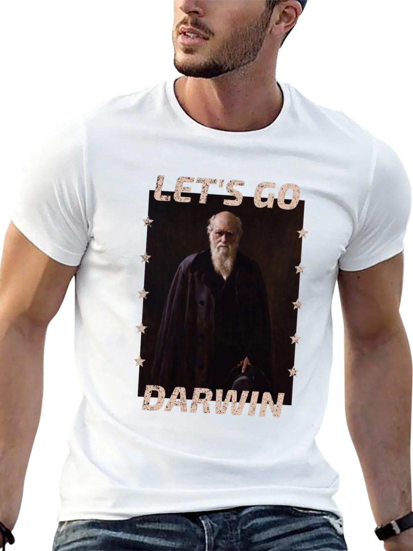 Lets Go Darwin Black Graphic T-Shirt