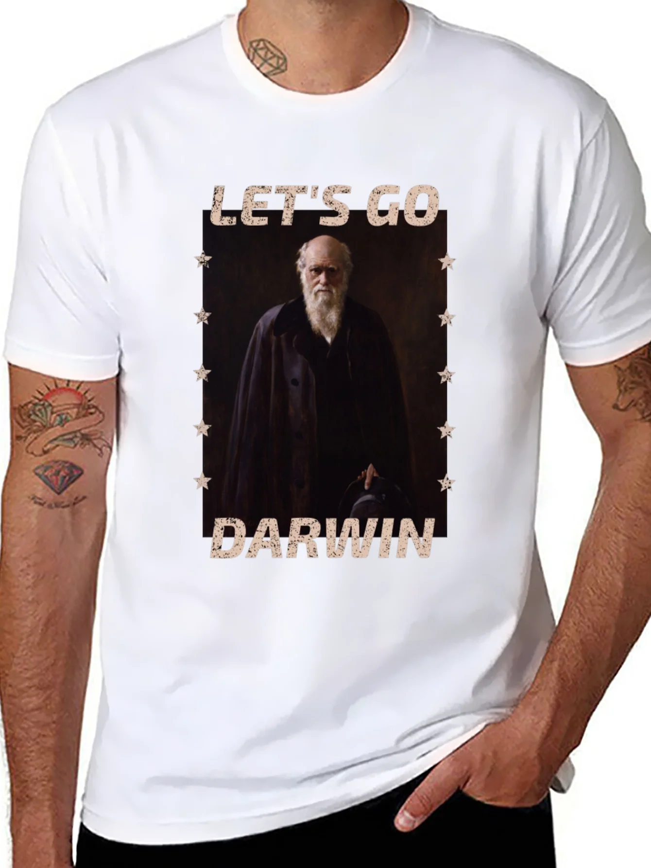 Lets Go Darwin Black Graphic T-Shirt