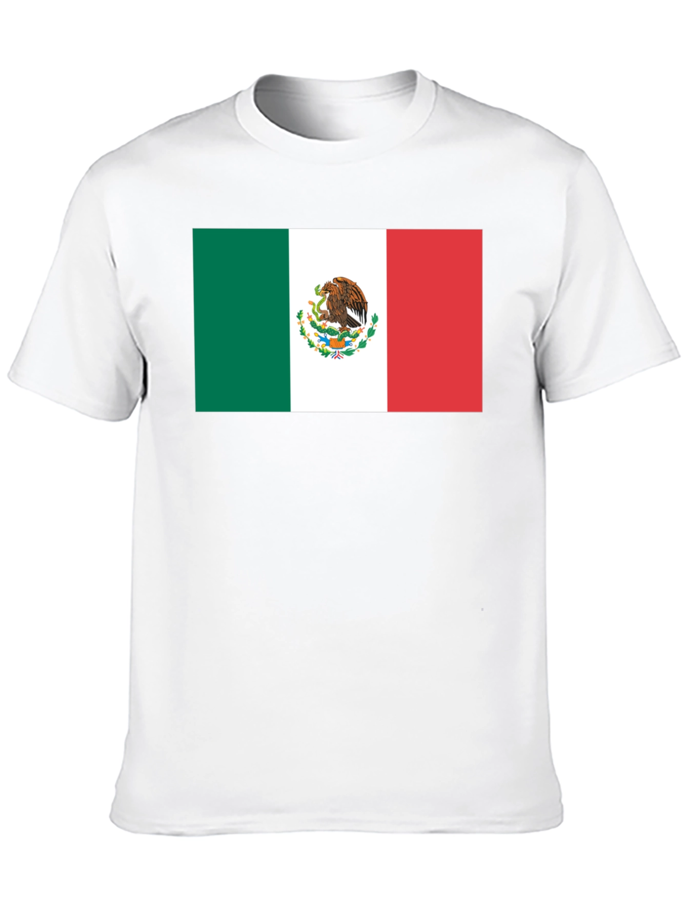 Mexico Flag Graphic Tee - Black Cotton T-Shirt