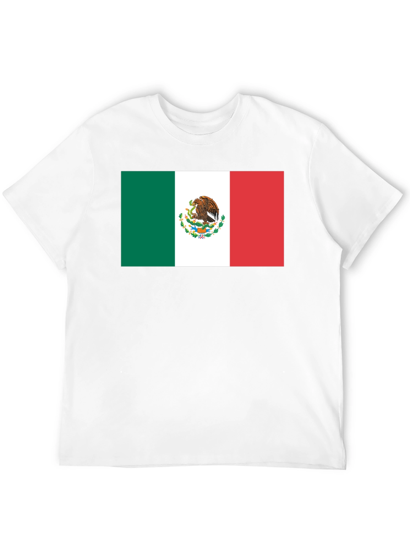 Mexico Flag Graphic Tee - Black Cotton T-Shirt