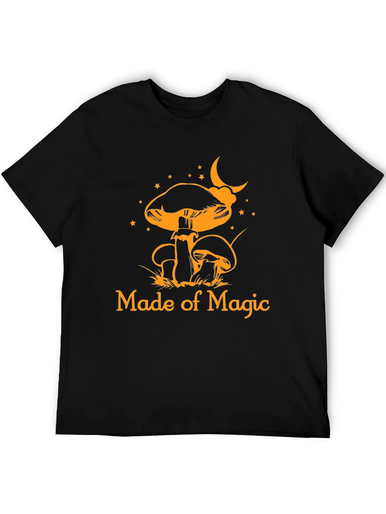 Magic Mushroom Graphic Tee - Black Cotton T-Shirt