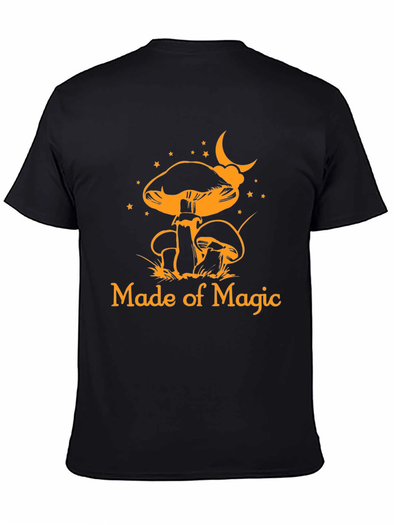 Magic Mushroom Graphic Tee - Black Cotton T-Shirt