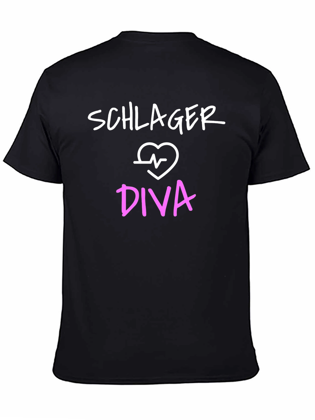 Schlager Diva Black Graphic T-Shirt