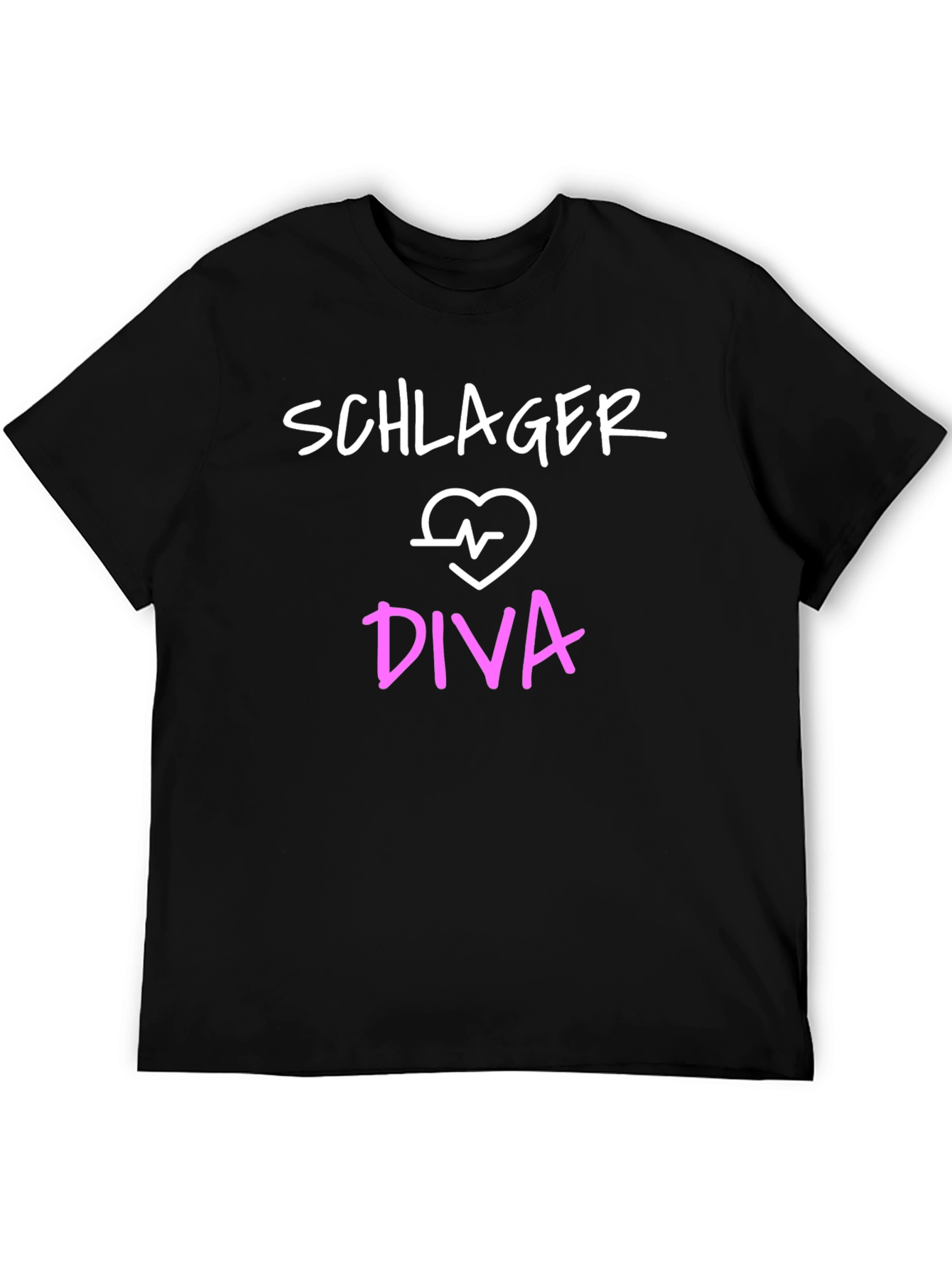 Schlager Diva Black Graphic T-Shirt