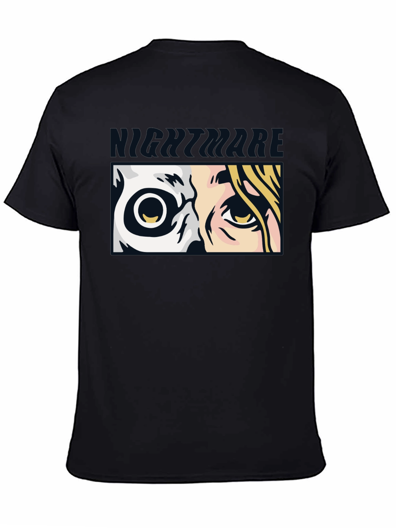 Nightmare Eyes Graphic Tee - Black Cotton