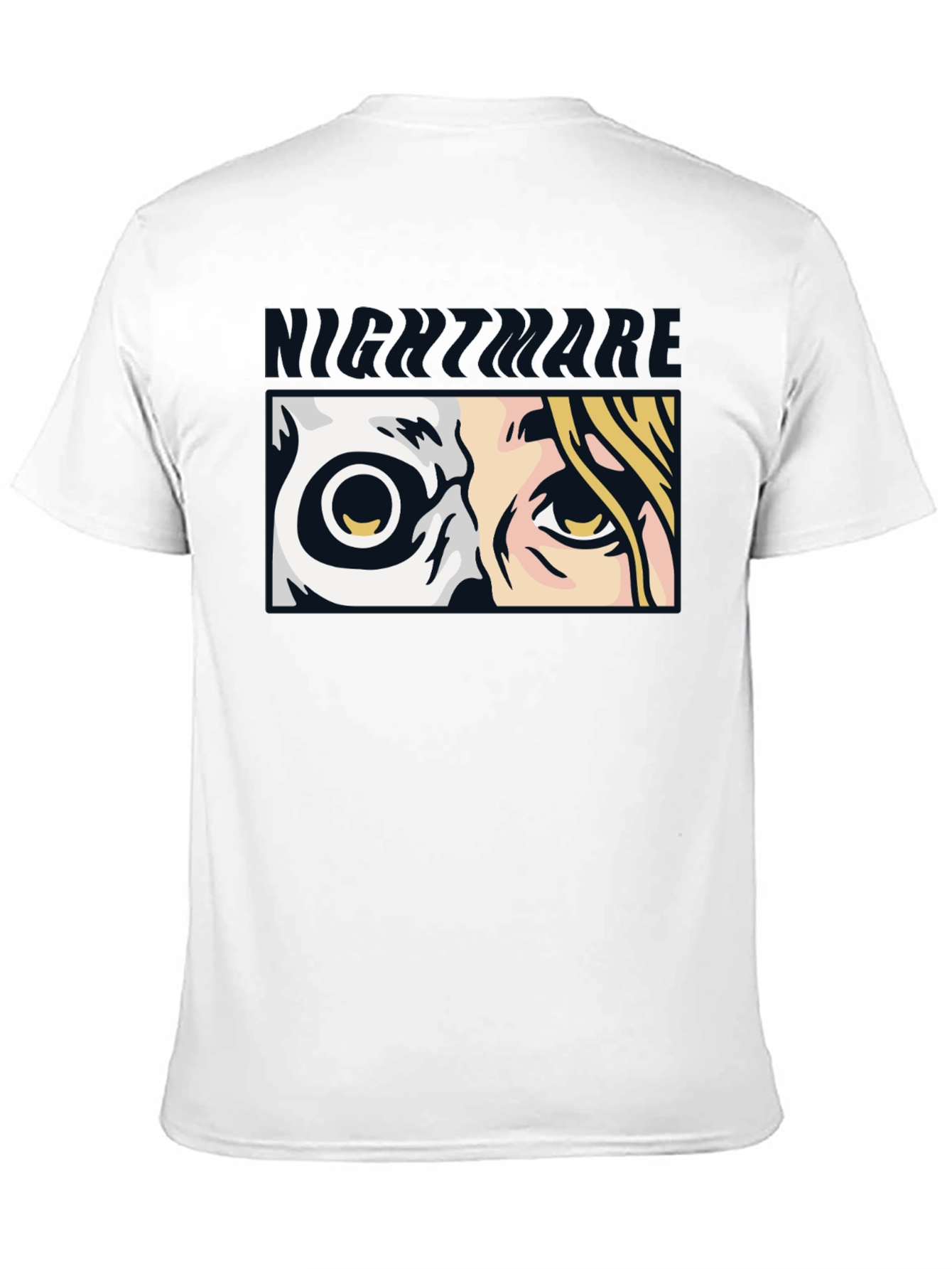 Nightmare Eyes Graphic Tee - Black Cotton