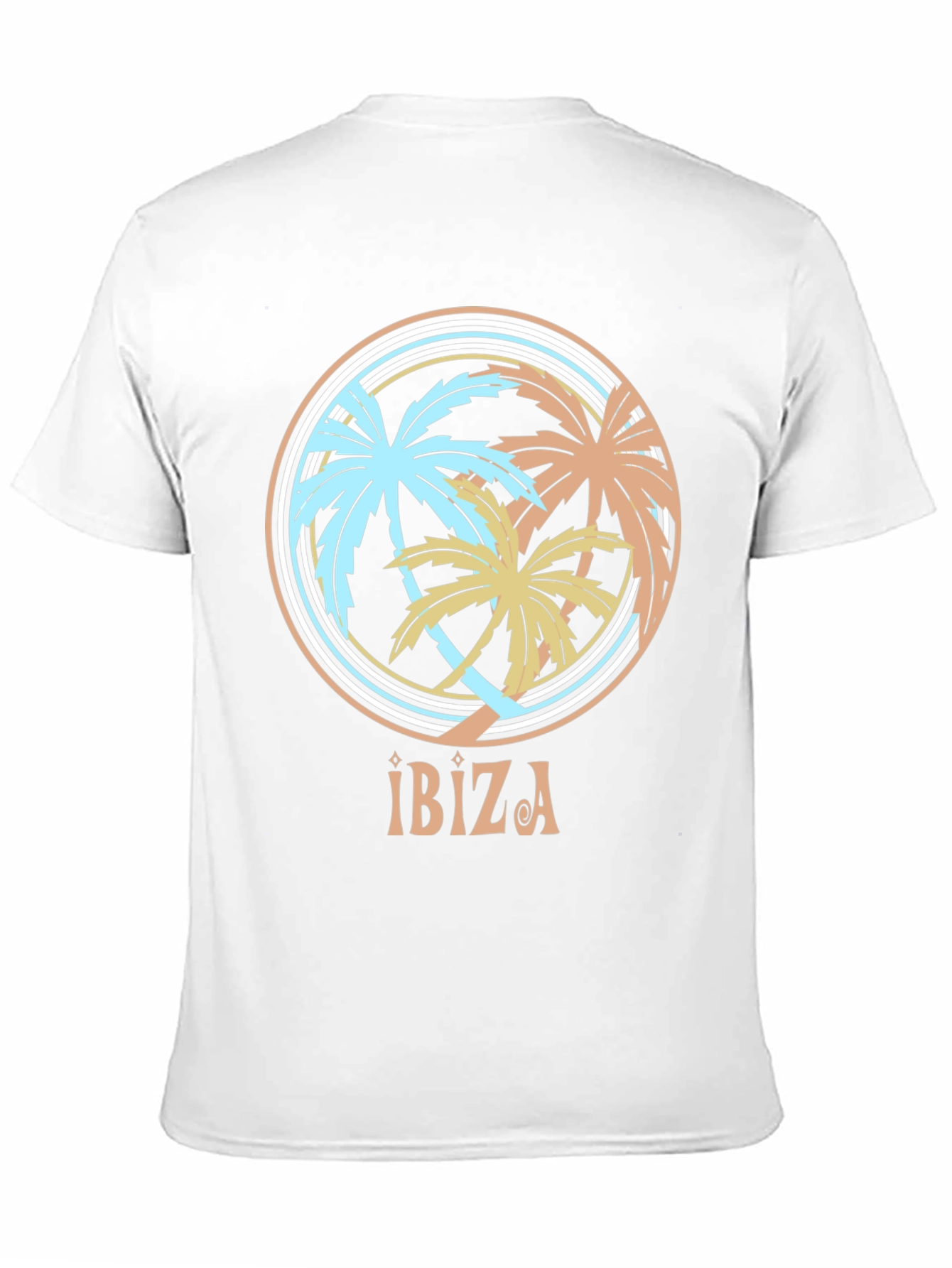 Ibiza Palm Tree Graphic Tee - Black